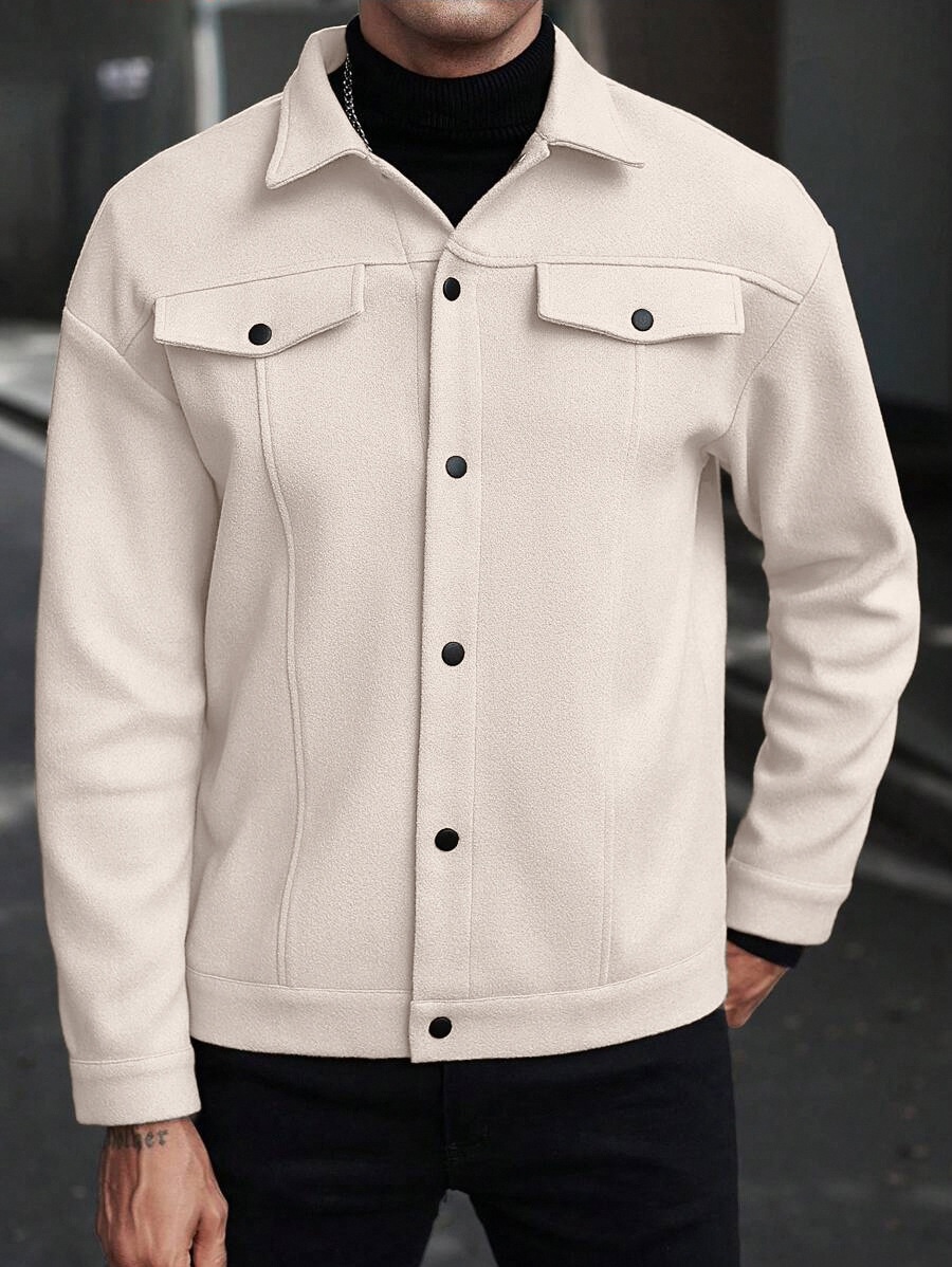 Men's Button-Front Collared Jacket