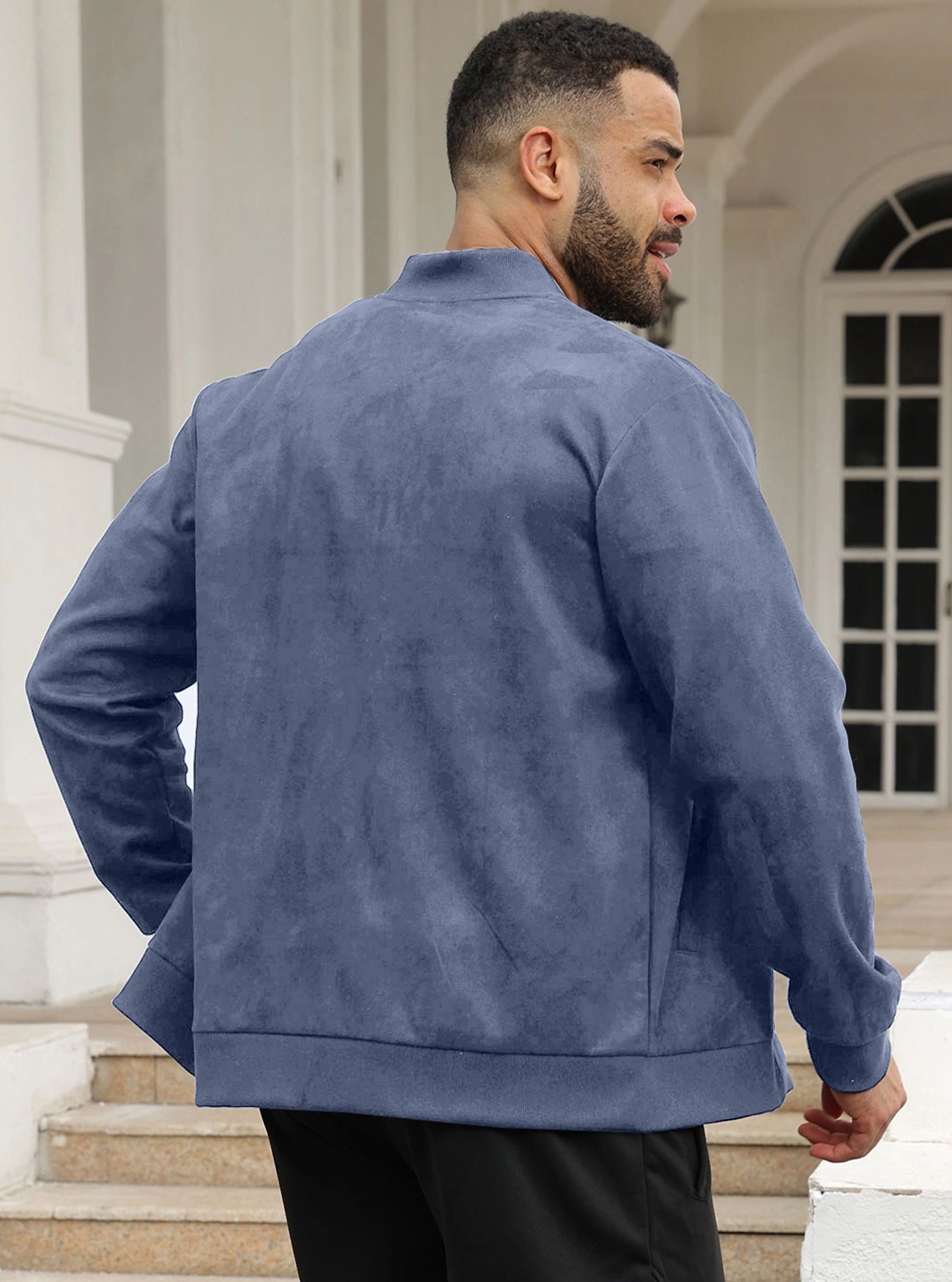 Men's Zip-Front Bomber Jacket