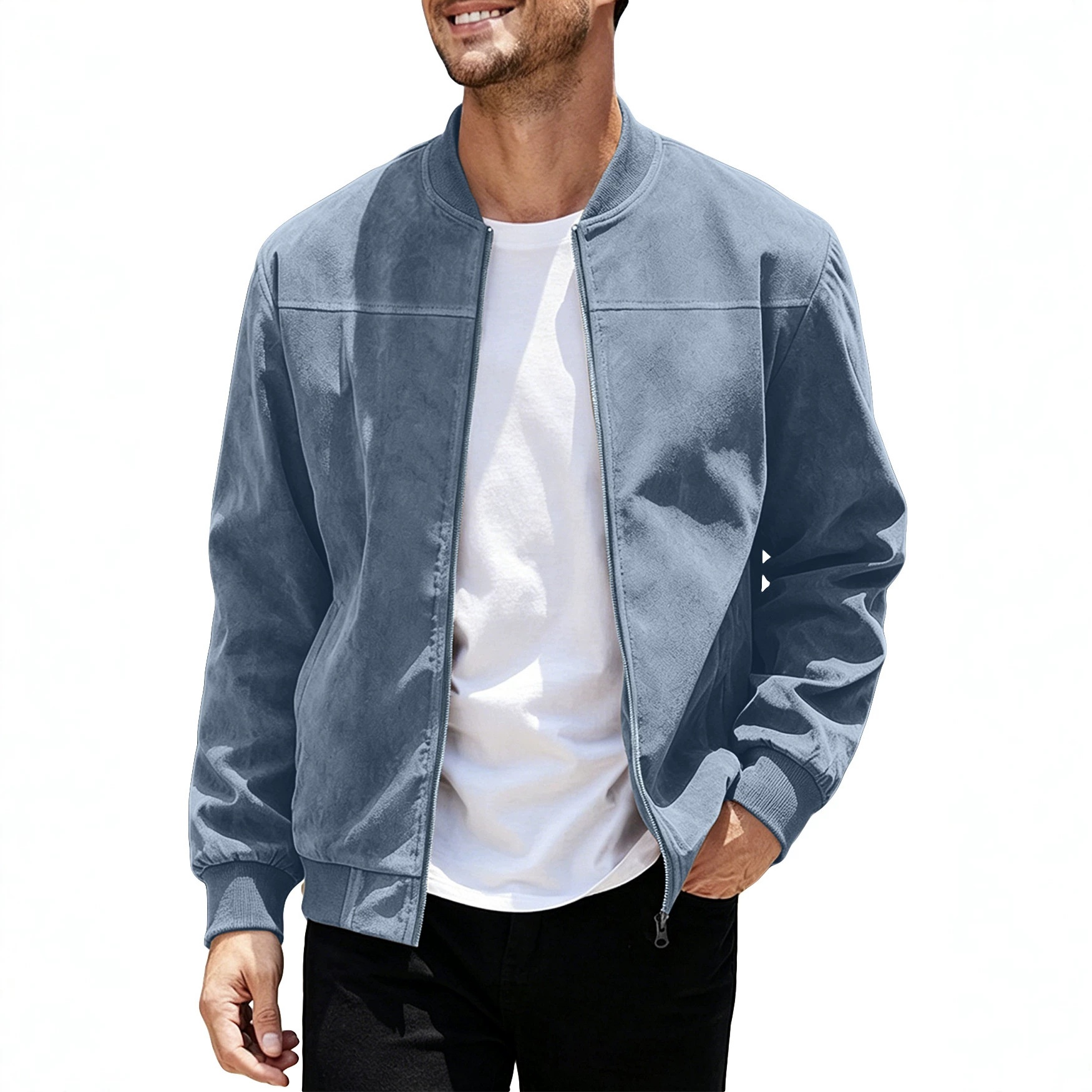 Men's Zip-Front Bomber Jacket