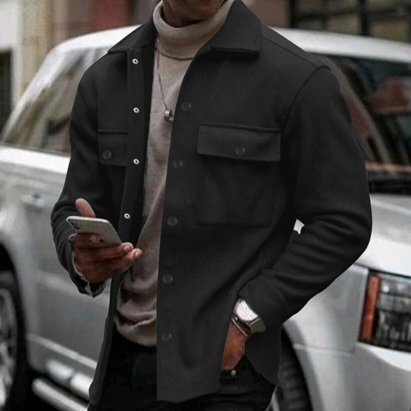 Men's Button-Up Shirt with Chest Pockets