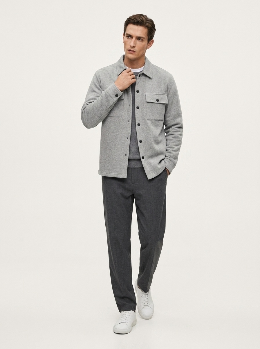 Men's Button-Up Shirt with Chest Pockets