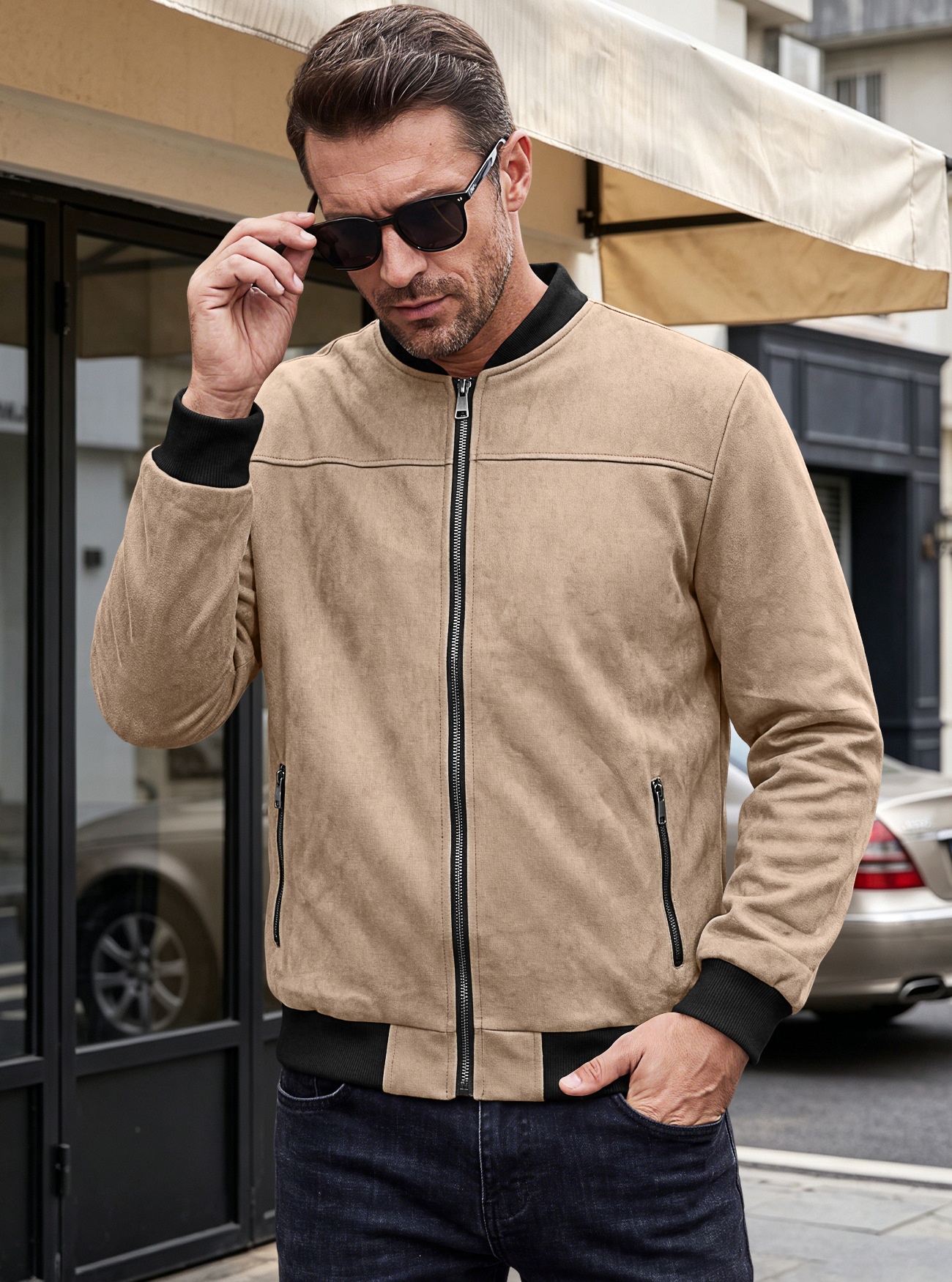 Men's Zip Bomber Jacket