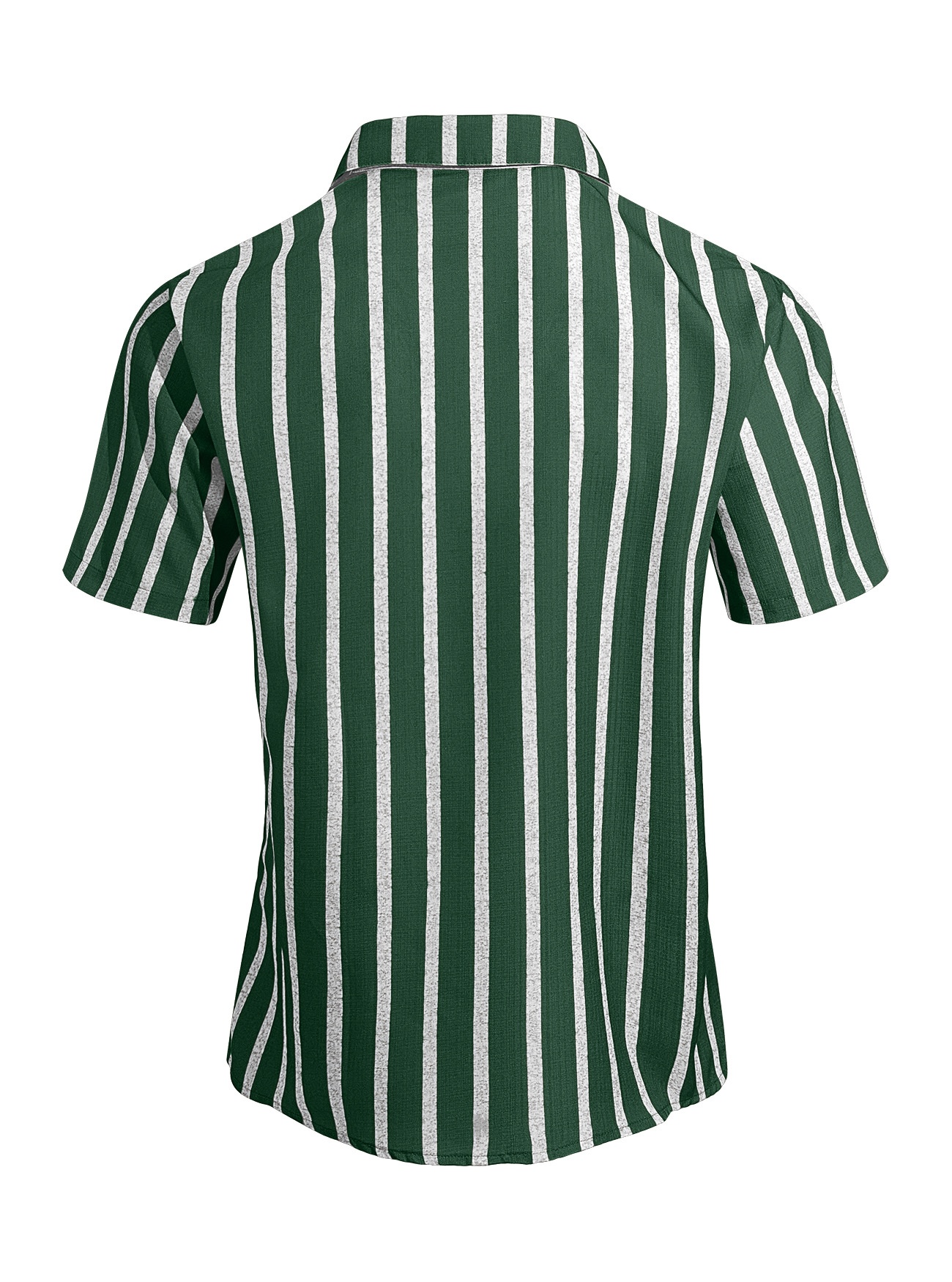 Men's Striped Blend Short Sleeve Casual Shirt