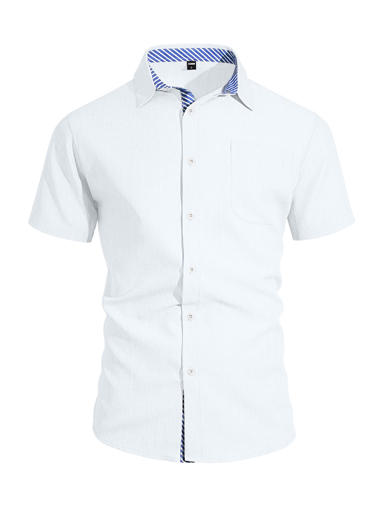 Men's Blend Short Sleeve Button Up Shirt Casual