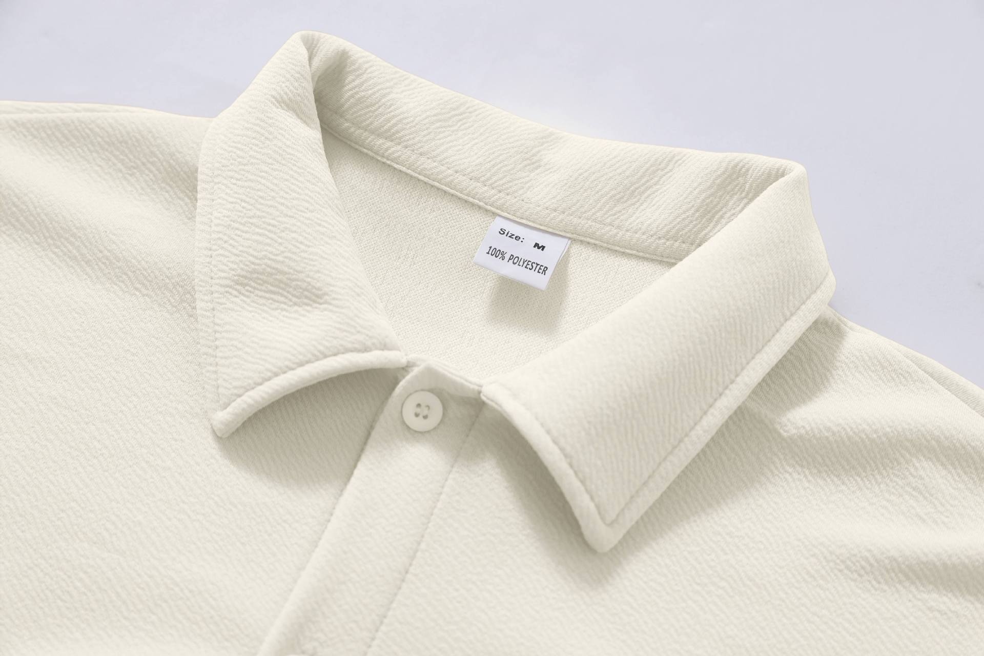 Men's Textured Cuban Collar Short Sleeve Button Up Shirt