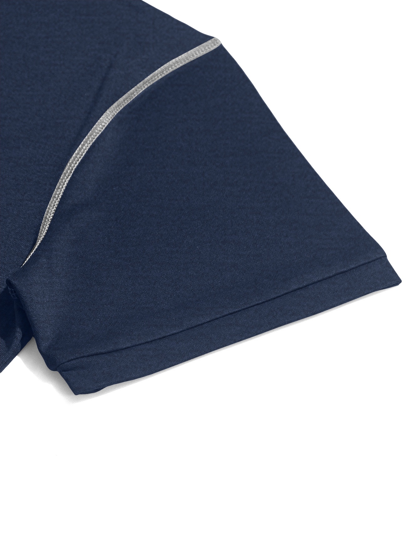 Men's Casual Henley Shirt - Short Sleeve Contrast Collar Tee