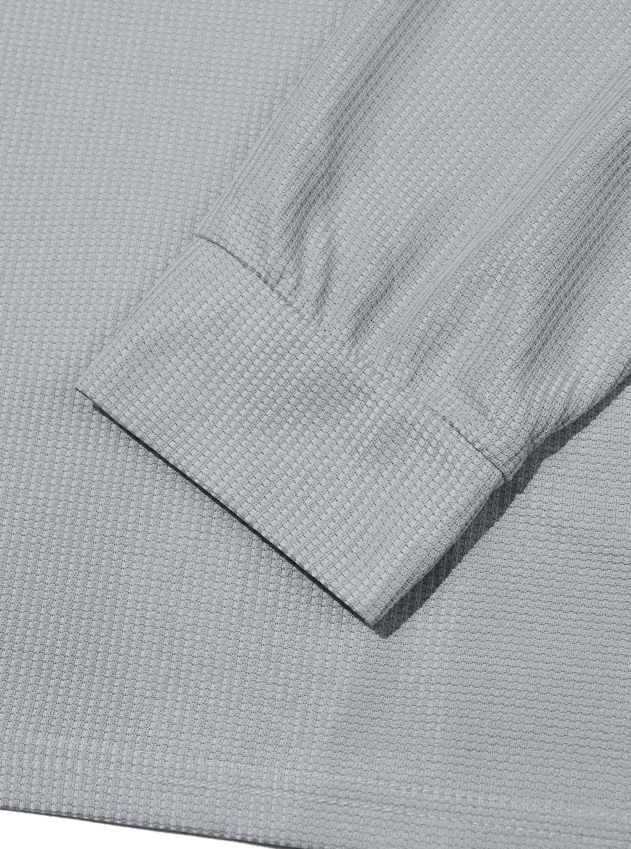 Waffle Knit Henley Shirt Long Sleeve Casual Top for Men