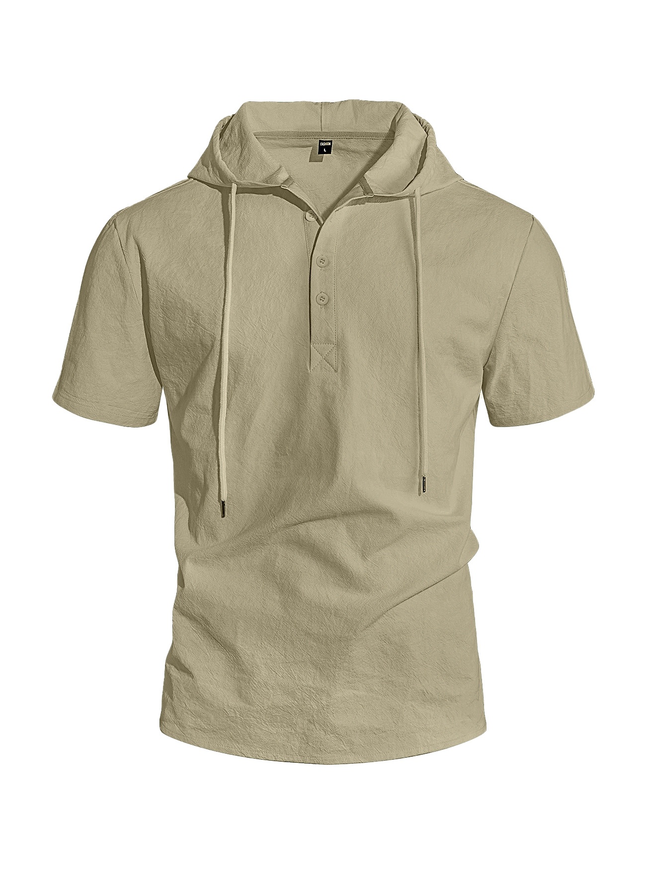 Men's Short Sleeve Hooded Polo Shirt