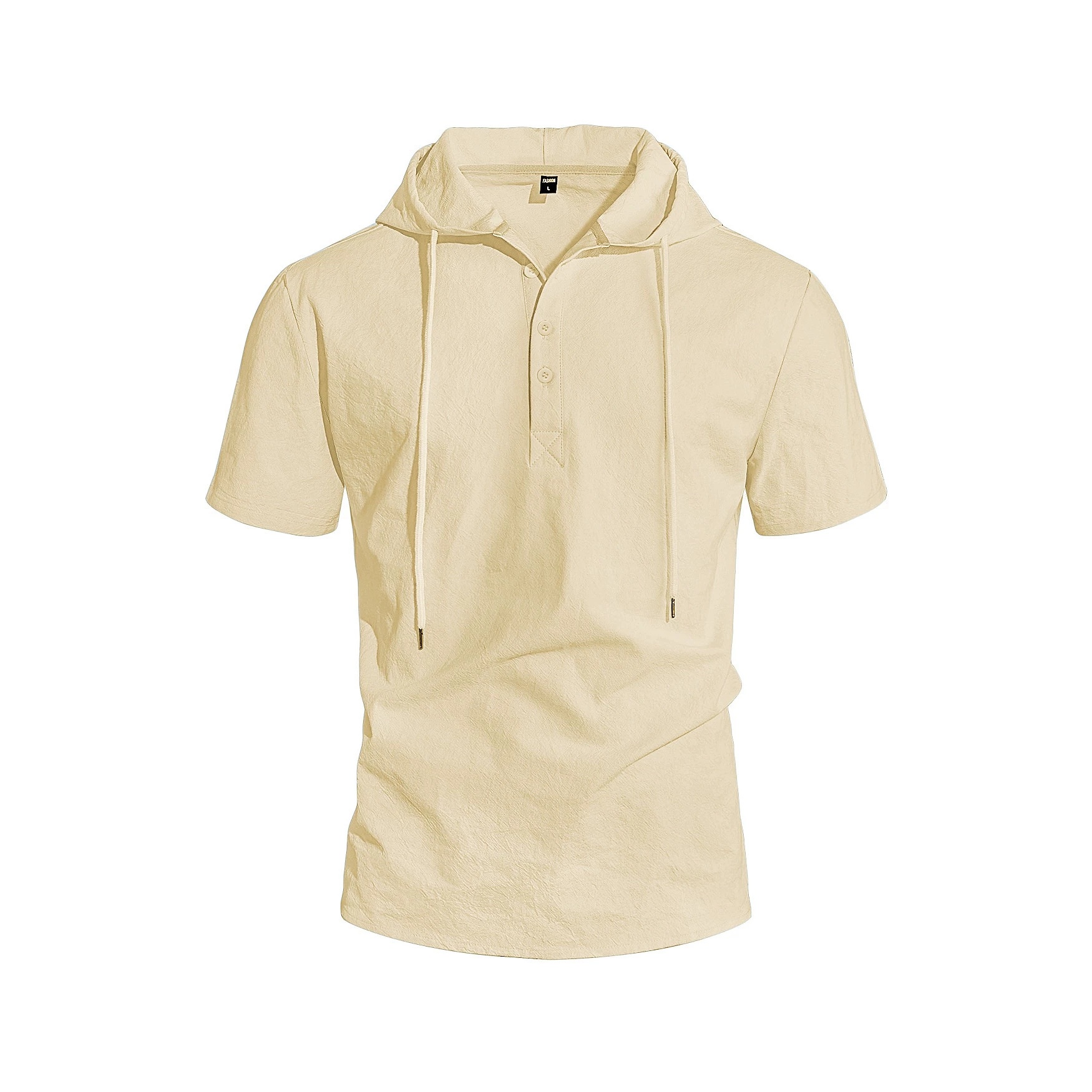 Men's Short Sleeve Hooded Polo Shirt