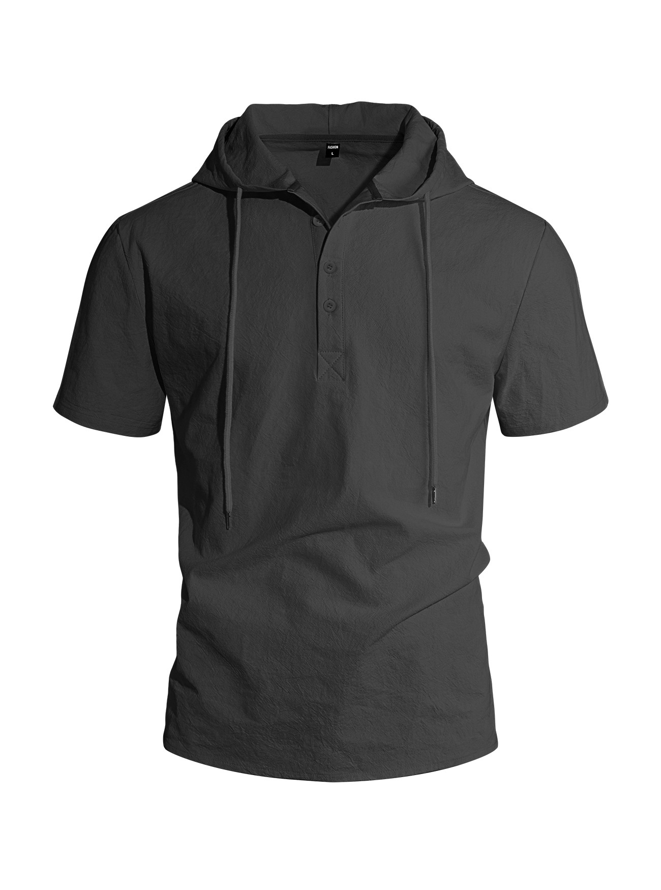 Men's Short Sleeve Hooded Polo Shirt