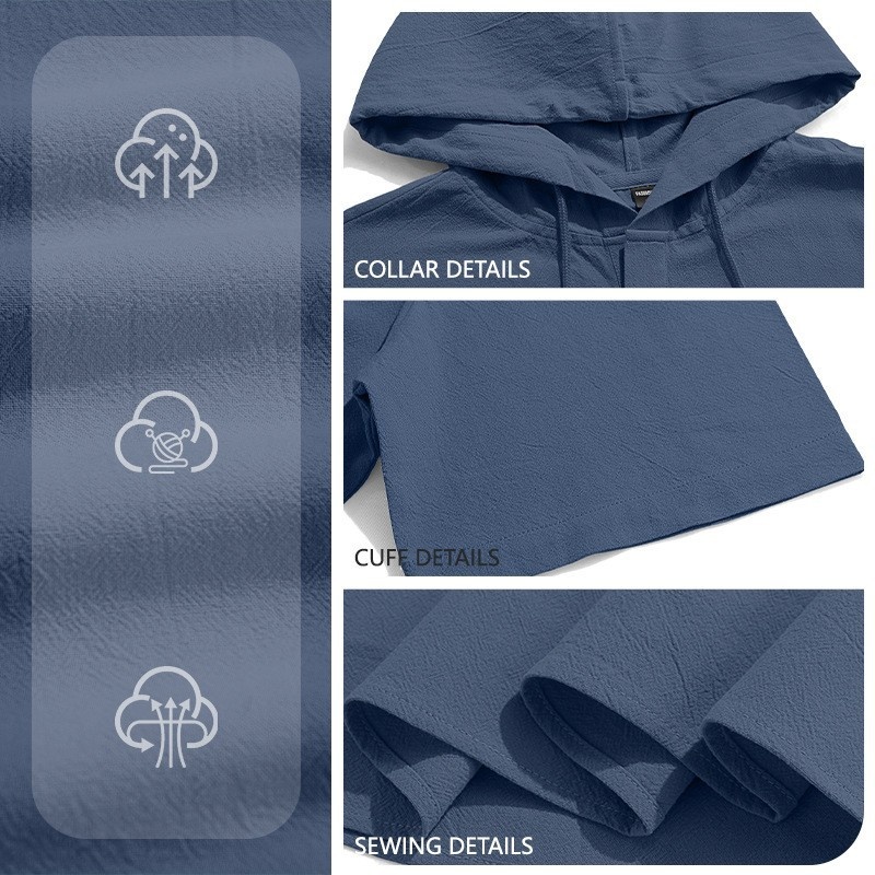 Men's Short Sleeve Hooded Polo Shirt