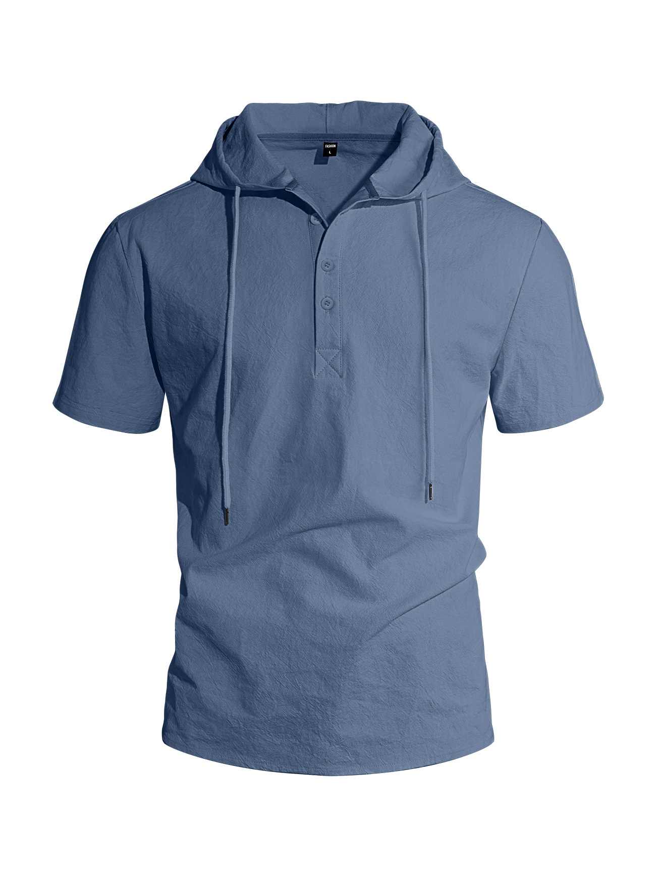 Men's Short Sleeve Hooded Polo Shirt
