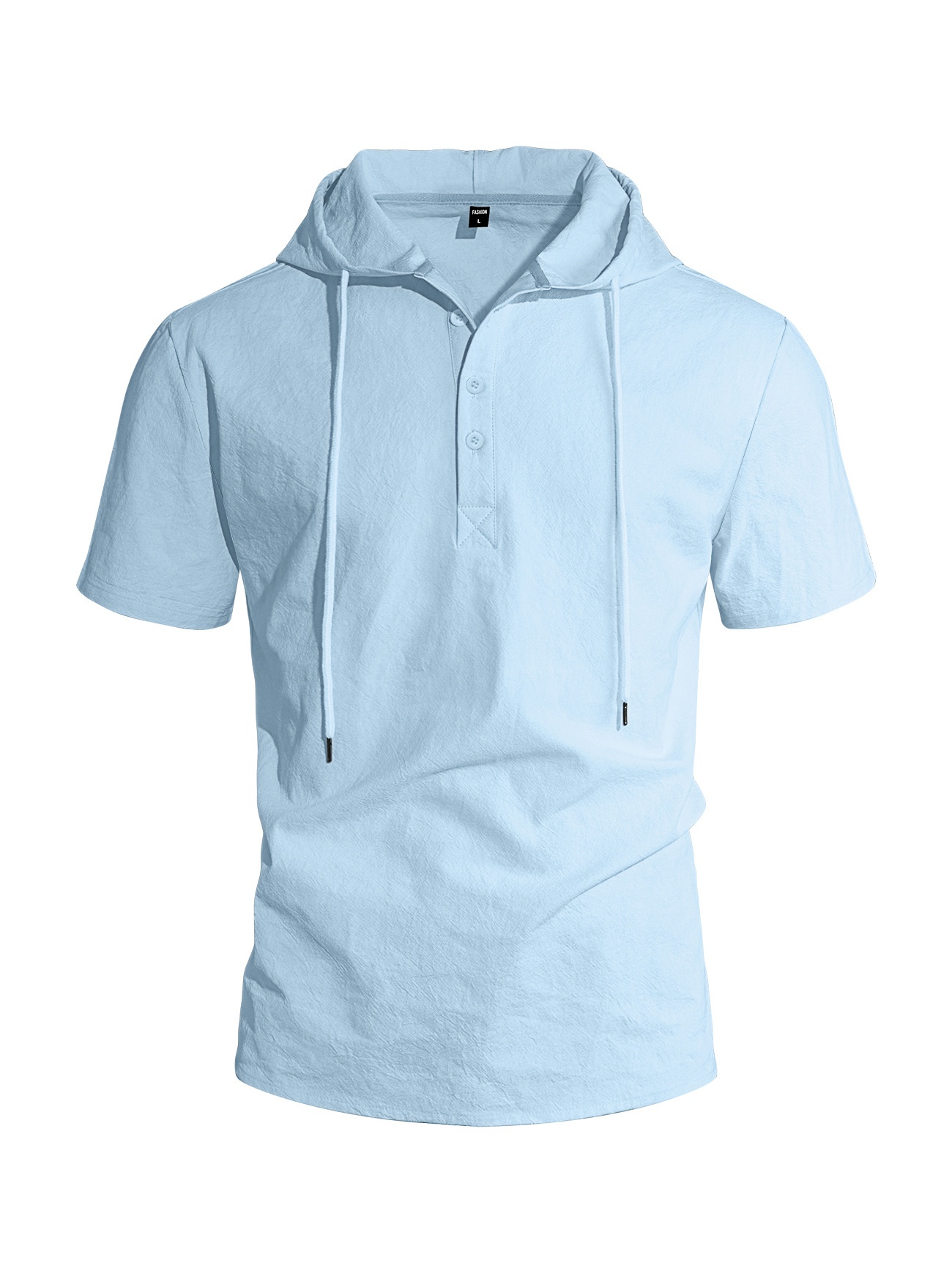 Men's Short Sleeve Hooded Polo Shirt