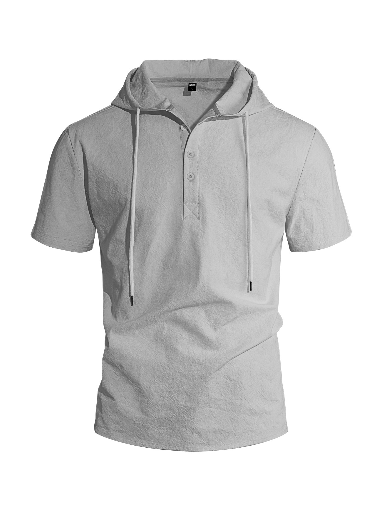 Men's Short Sleeve Hooded Polo Shirt