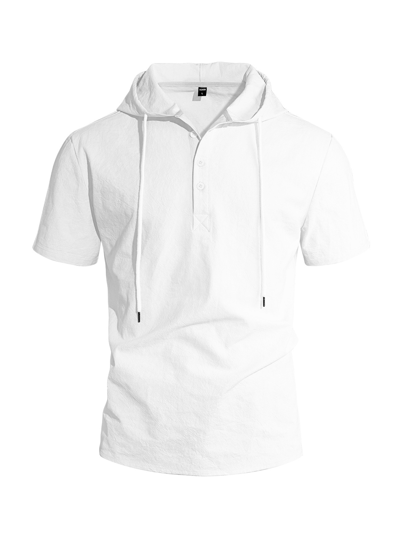 Men's Short Sleeve Hooded Polo Shirt
