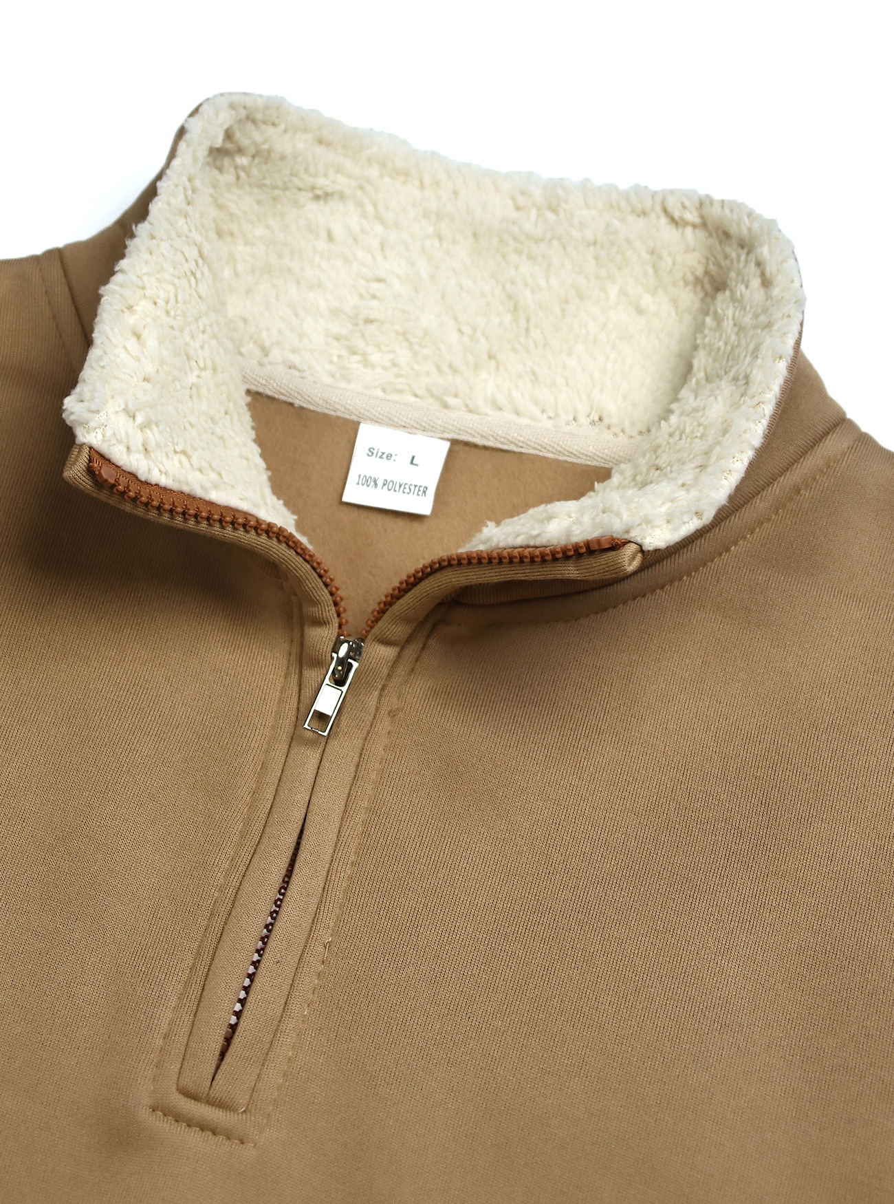 Men's Quarter Zip Sherpa Collar Sweatshirt