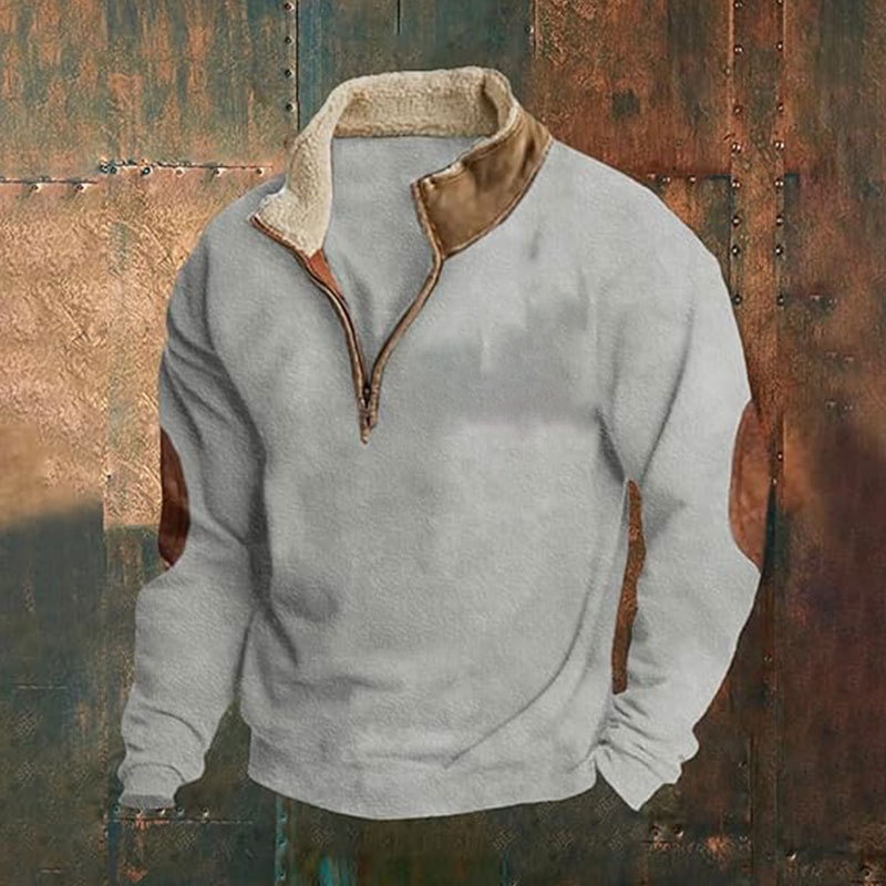 Men's Quarter Zip Sherpa Collar Sweatshirt