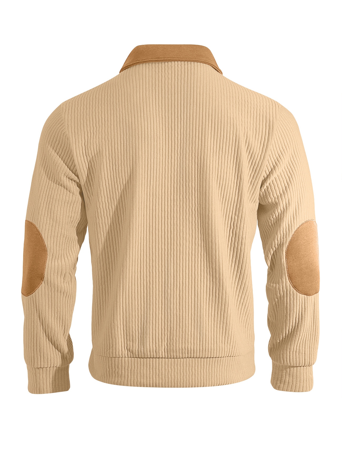Men's Ribbed Quarter-Zip Pullover Sweater