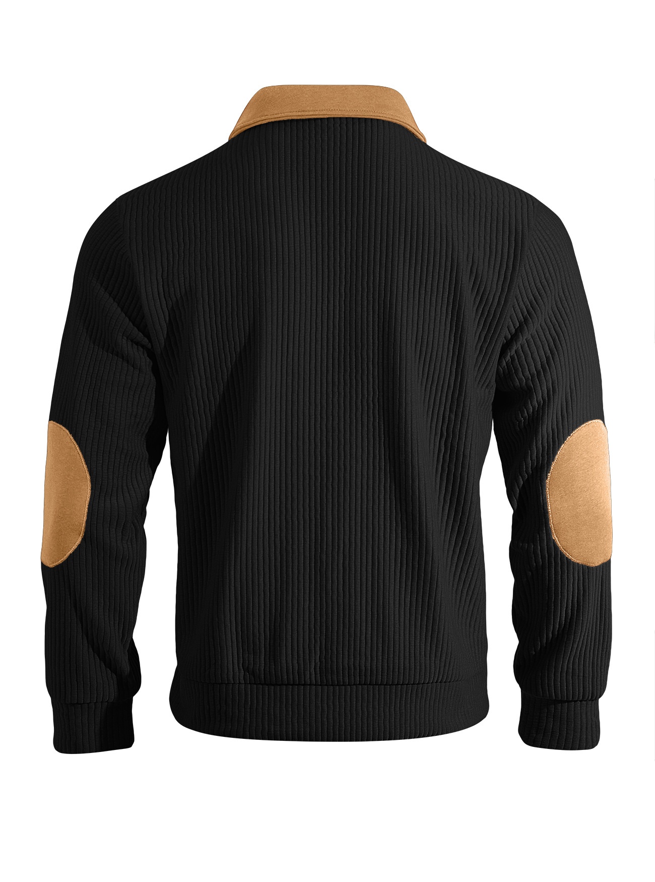 Men's Ribbed Quarter-Zip Pullover Sweater