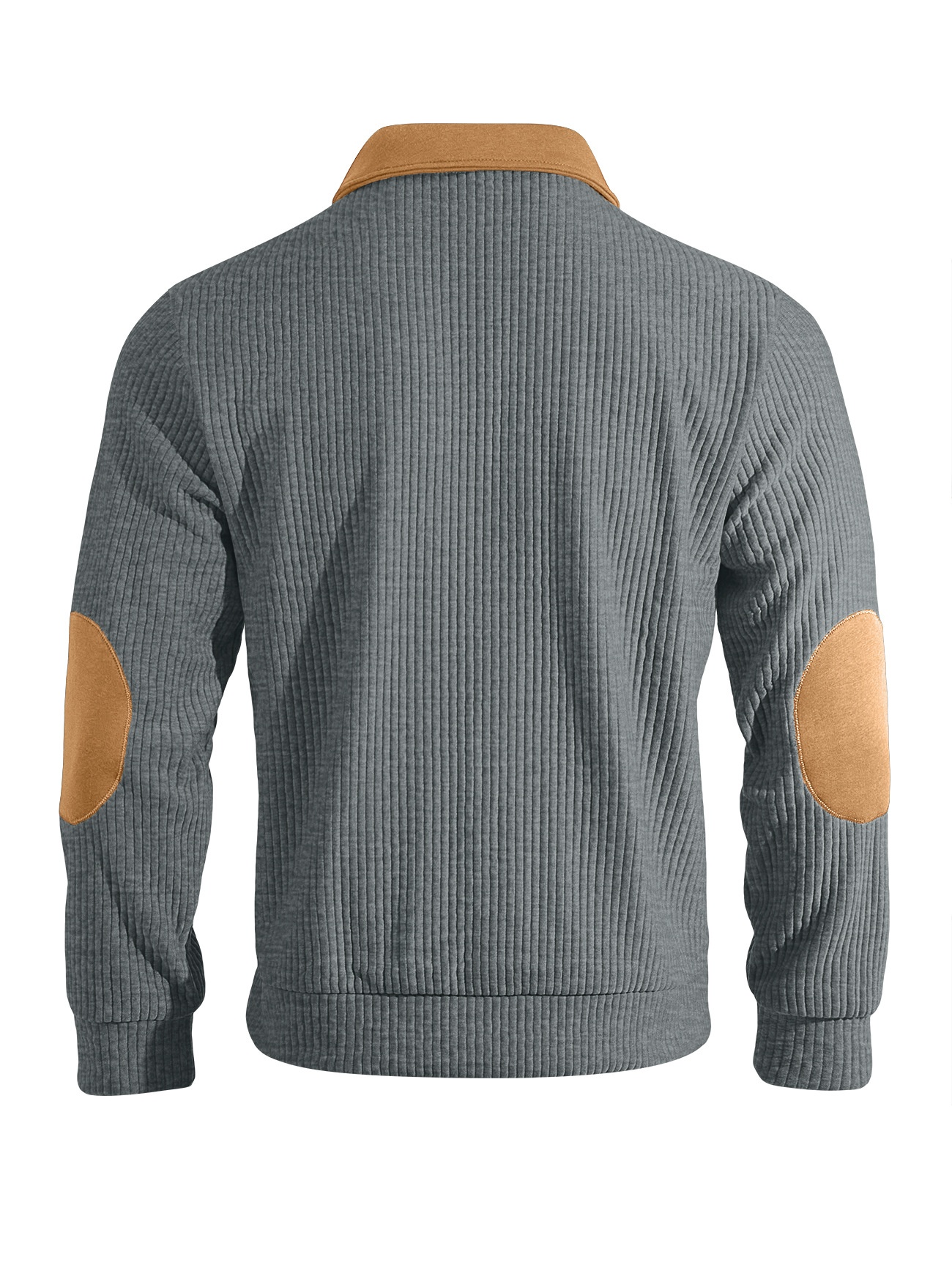 Men's Ribbed Quarter-Zip Pullover Sweater