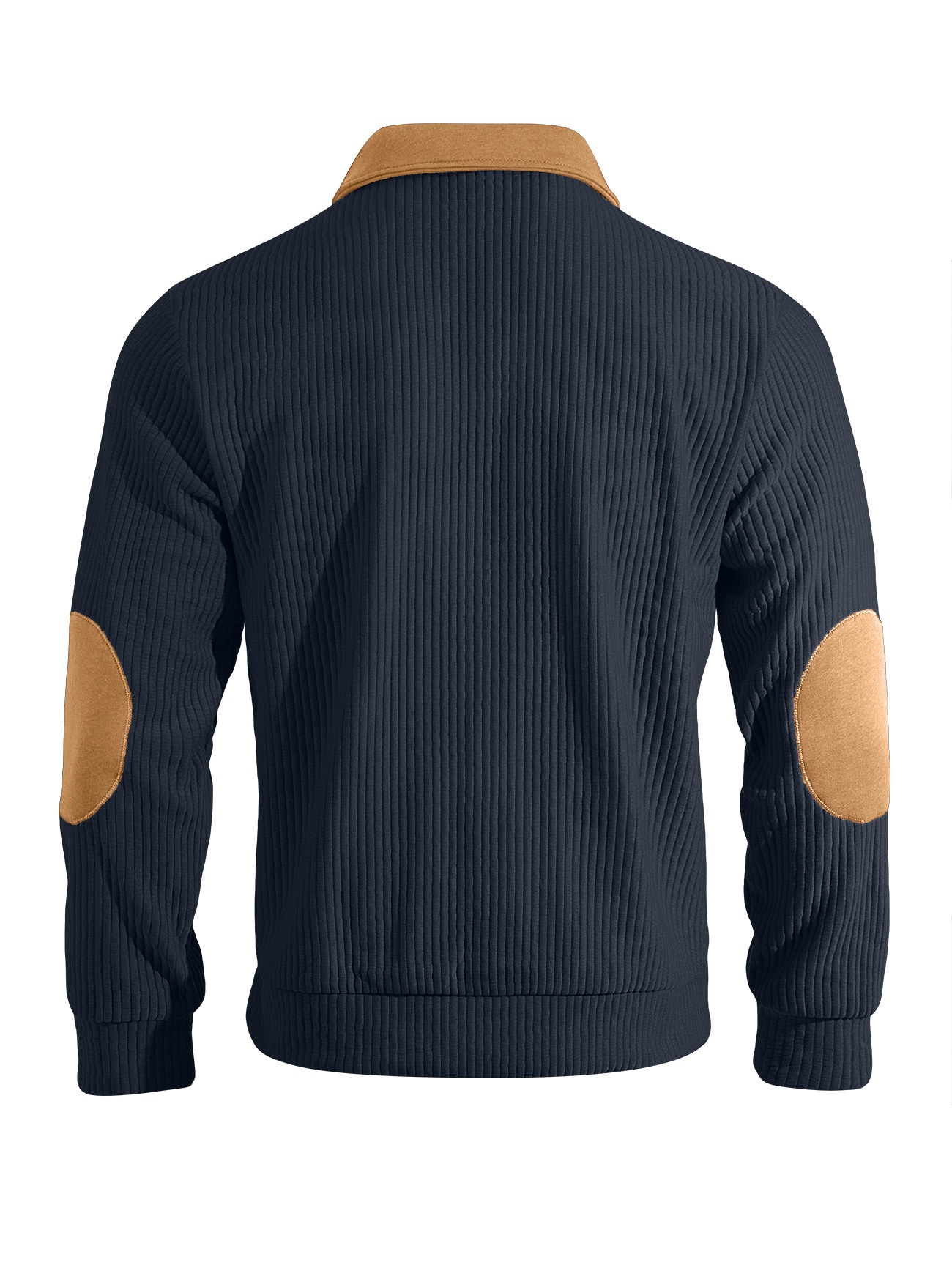 Men's Ribbed Quarter-Zip Pullover Sweater