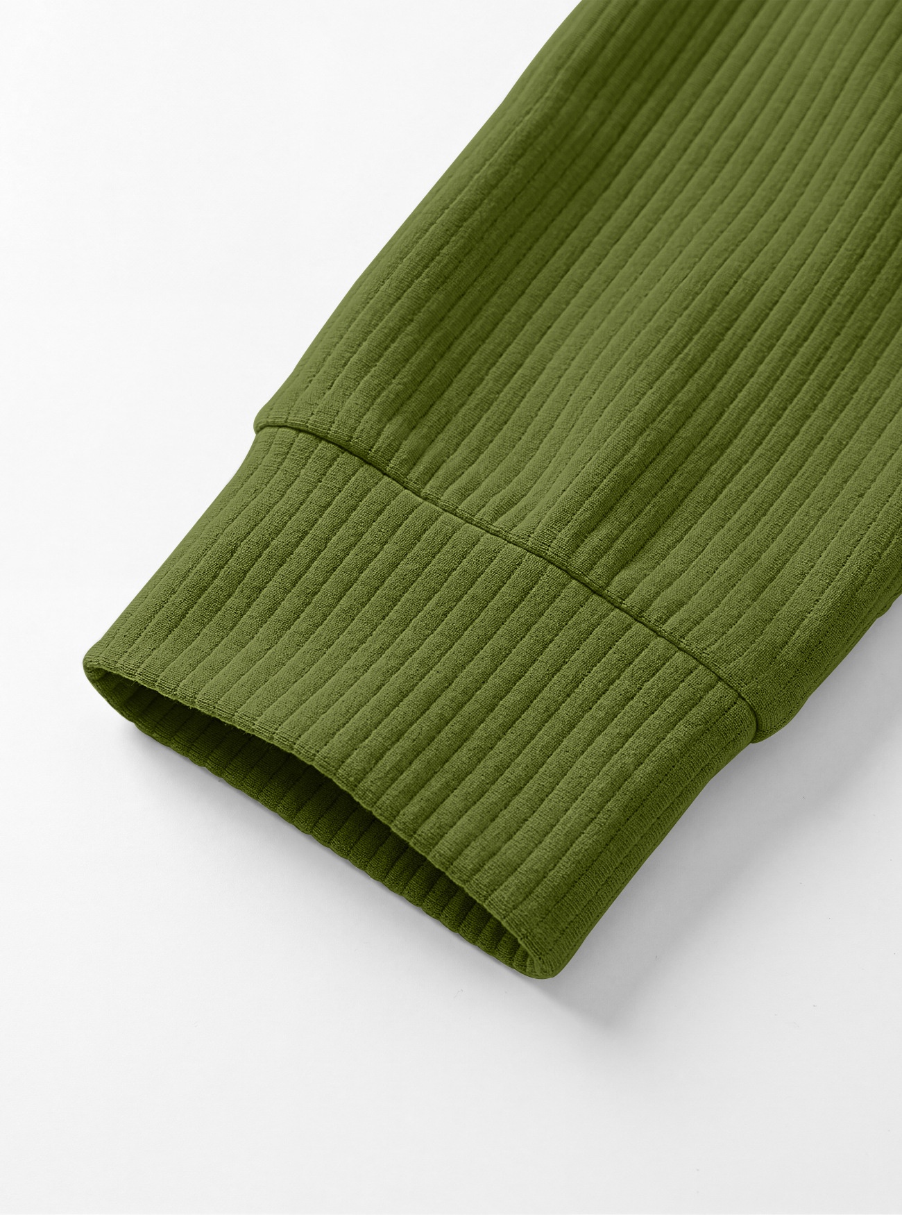 Men's Contrast Quarter-Zip Ribbed Pullover