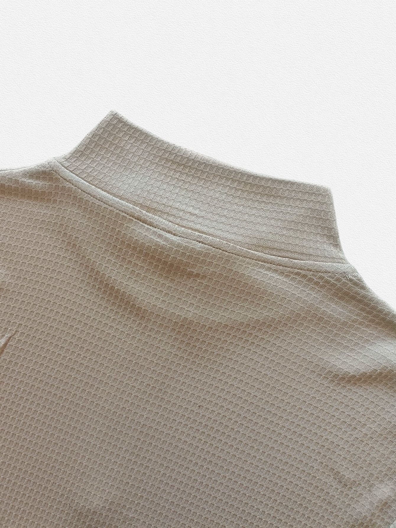 Men's Waffle Knit Quarter-Zip Pullover