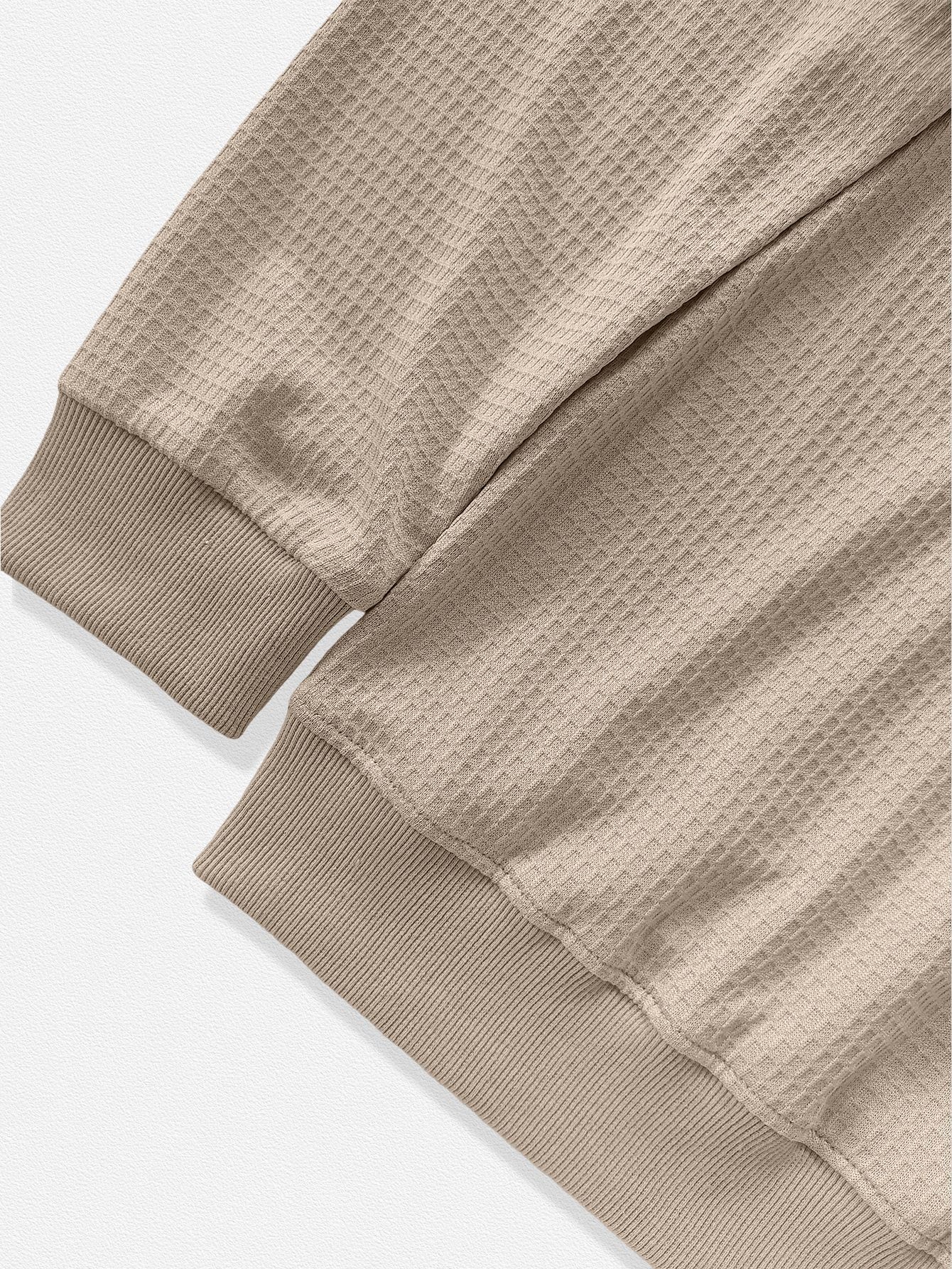 Men's Waffle Knit Quarter-Zip Pullover