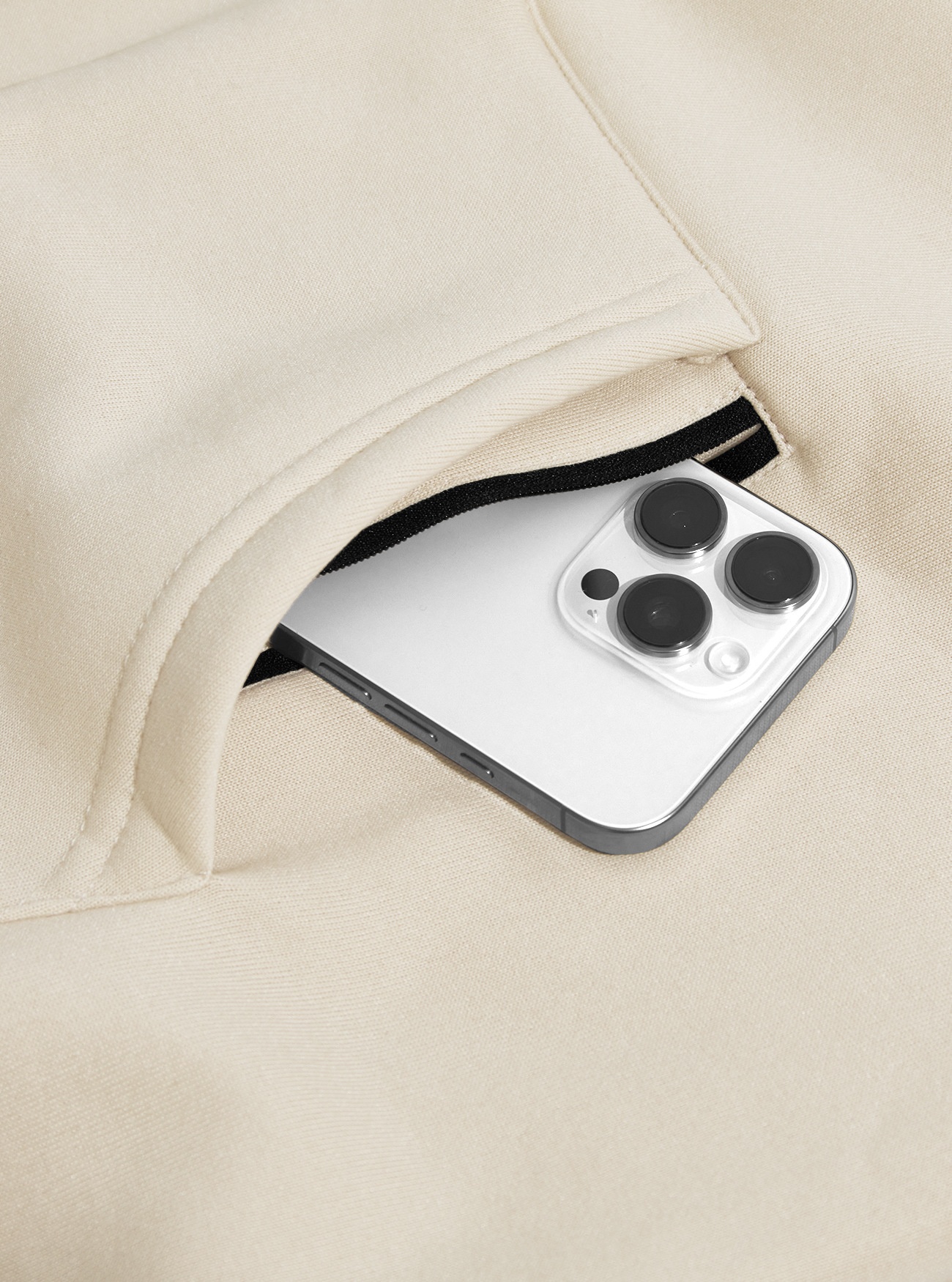 Men's Solid Color Hoodie with Zipper Pocket