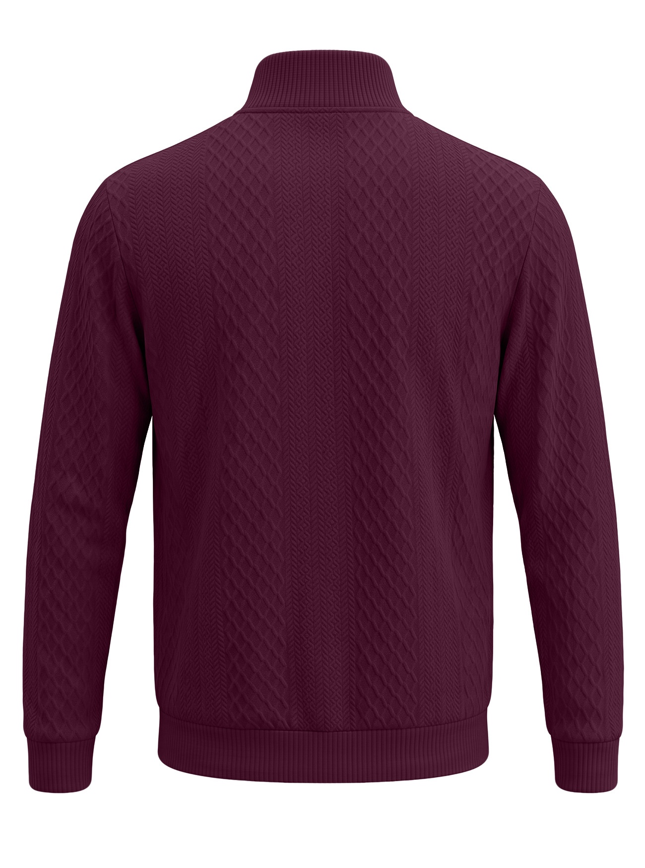 Men's Quarter-Zip Textured Knit Sweater