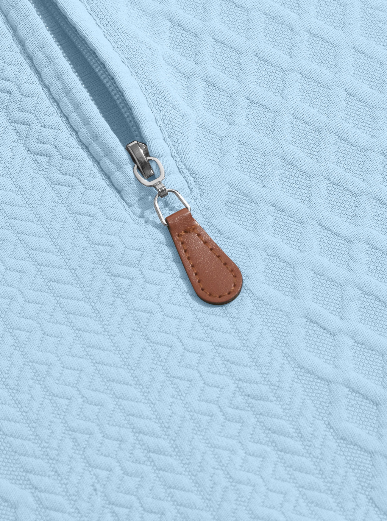 Men's Quarter-Zip Textured Knit Sweater