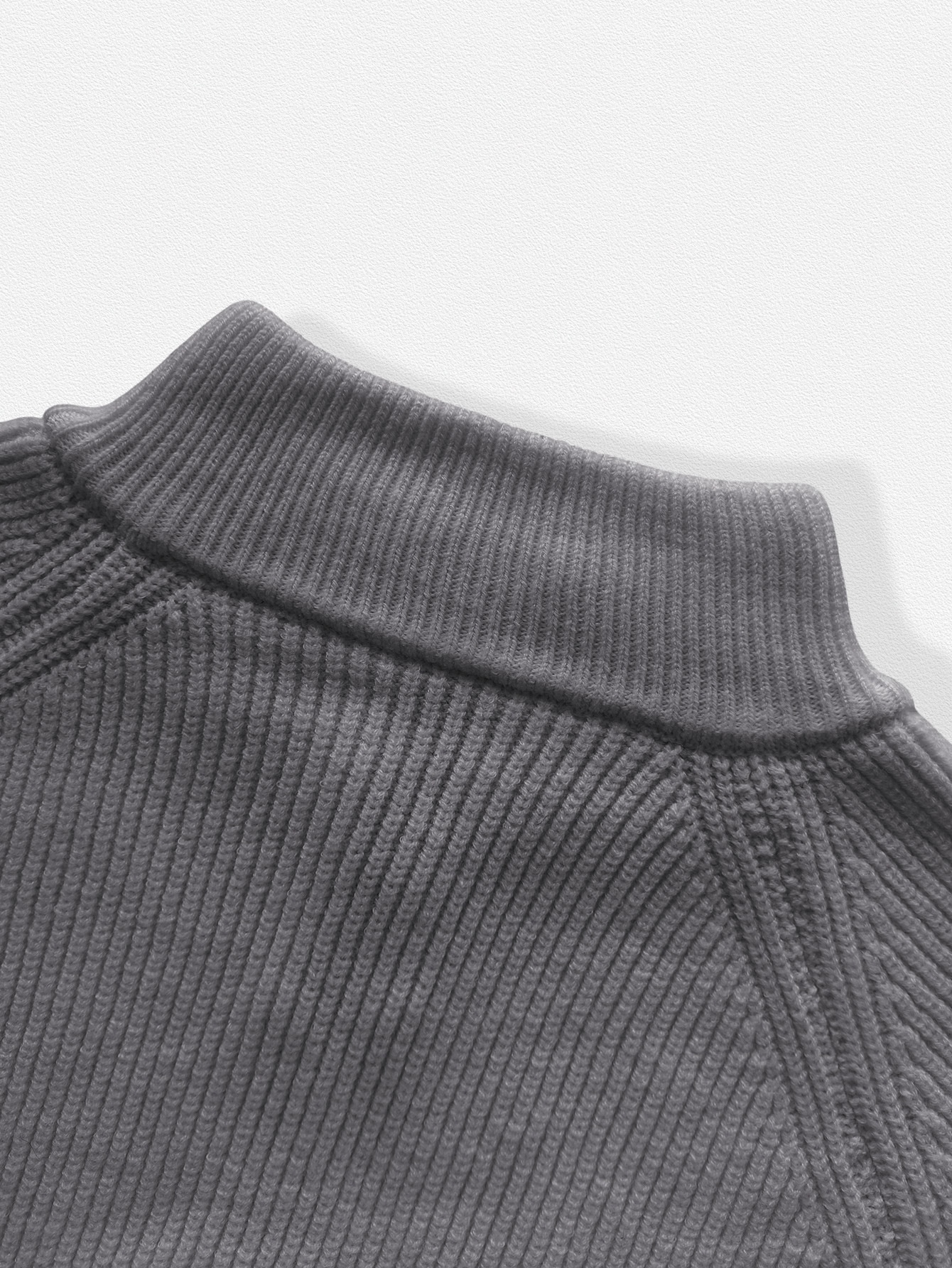 Men's Full-Zip Ribbed Knit Cardigan with Pockets