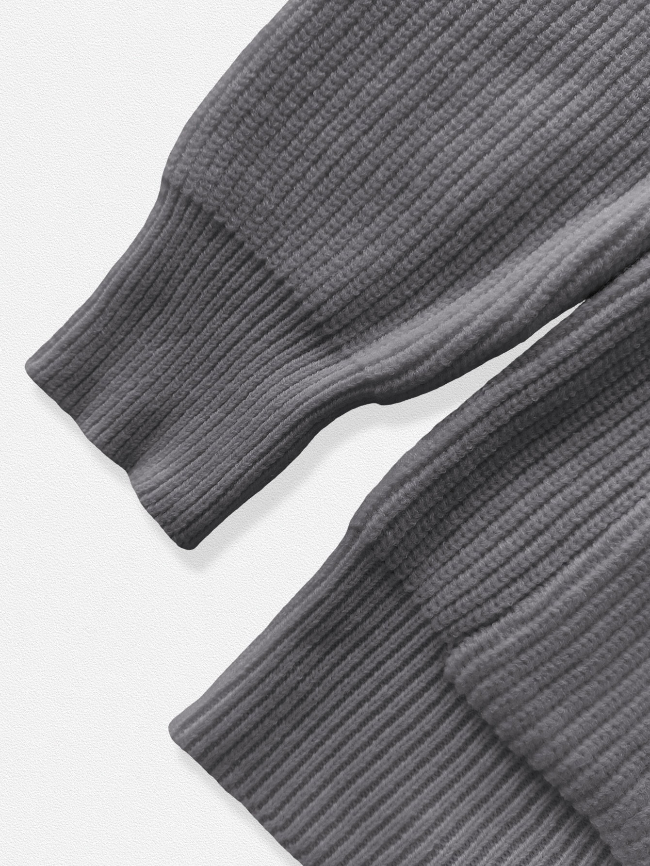 Men's Full-Zip Ribbed Knit Cardigan with Pockets