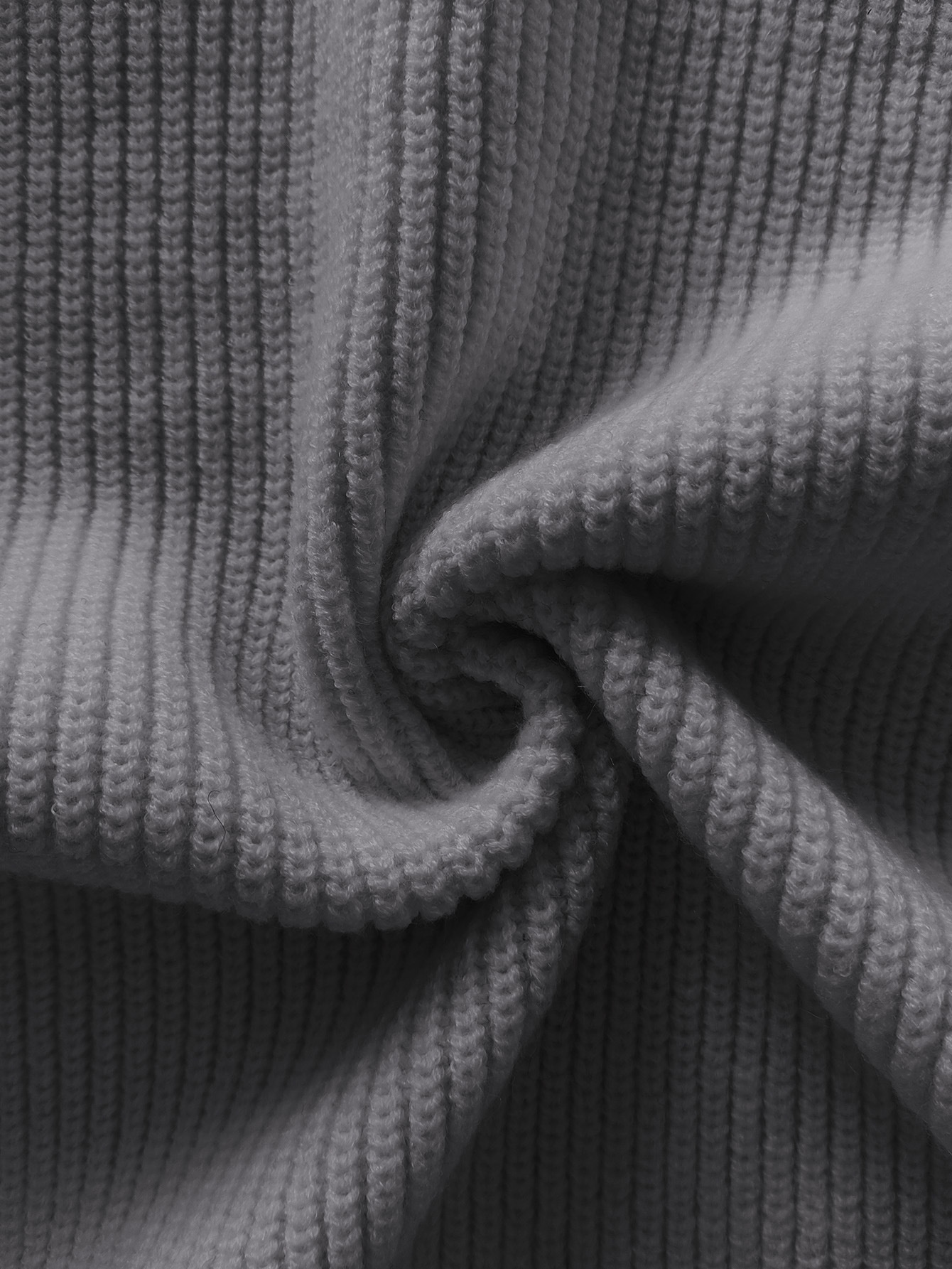 Men's Full-Zip Ribbed Knit Cardigan with Pockets
