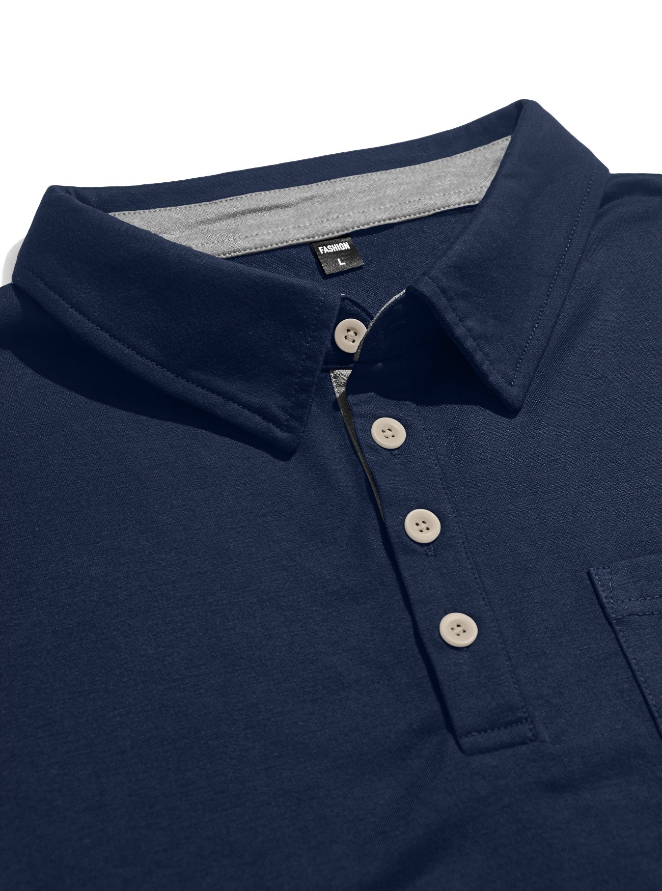 Men's Casual Short Sleeve Polo Shirt with Pocket