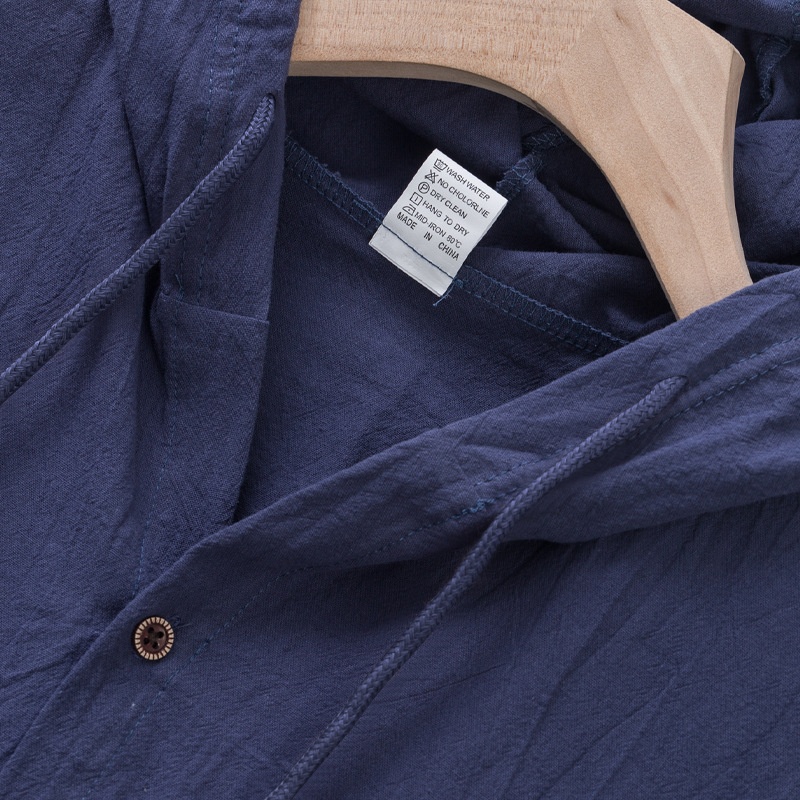 Men's Sleeveless Hooded Button Shirt - Casual Beach Top