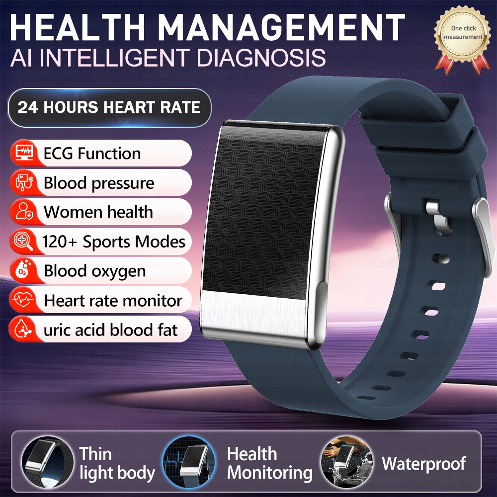 Screenless Smart Health Tracker Band with ECG, Heart Rate & SpO2