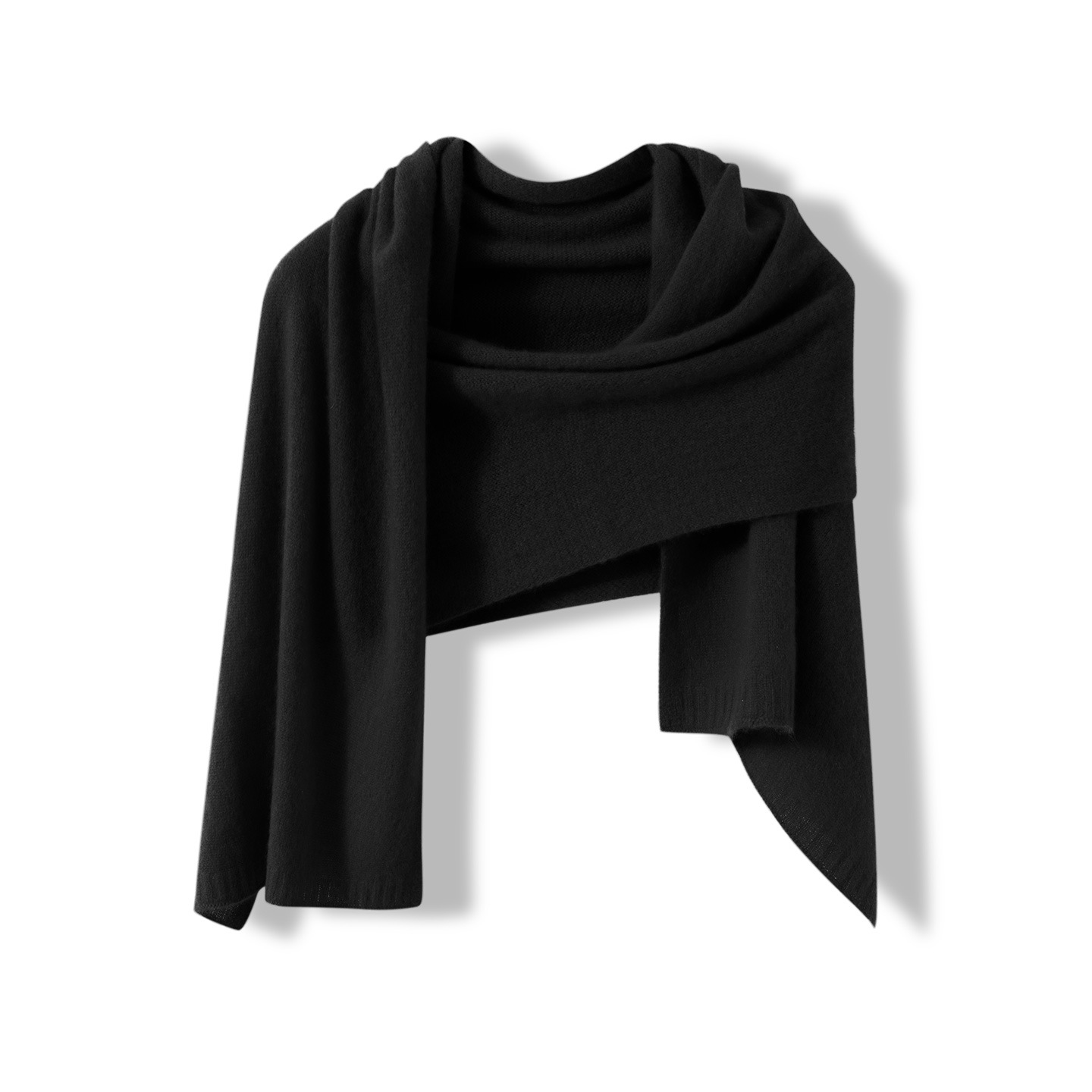 Cashmere Solid Color Knit Shawl Wrap Scarf