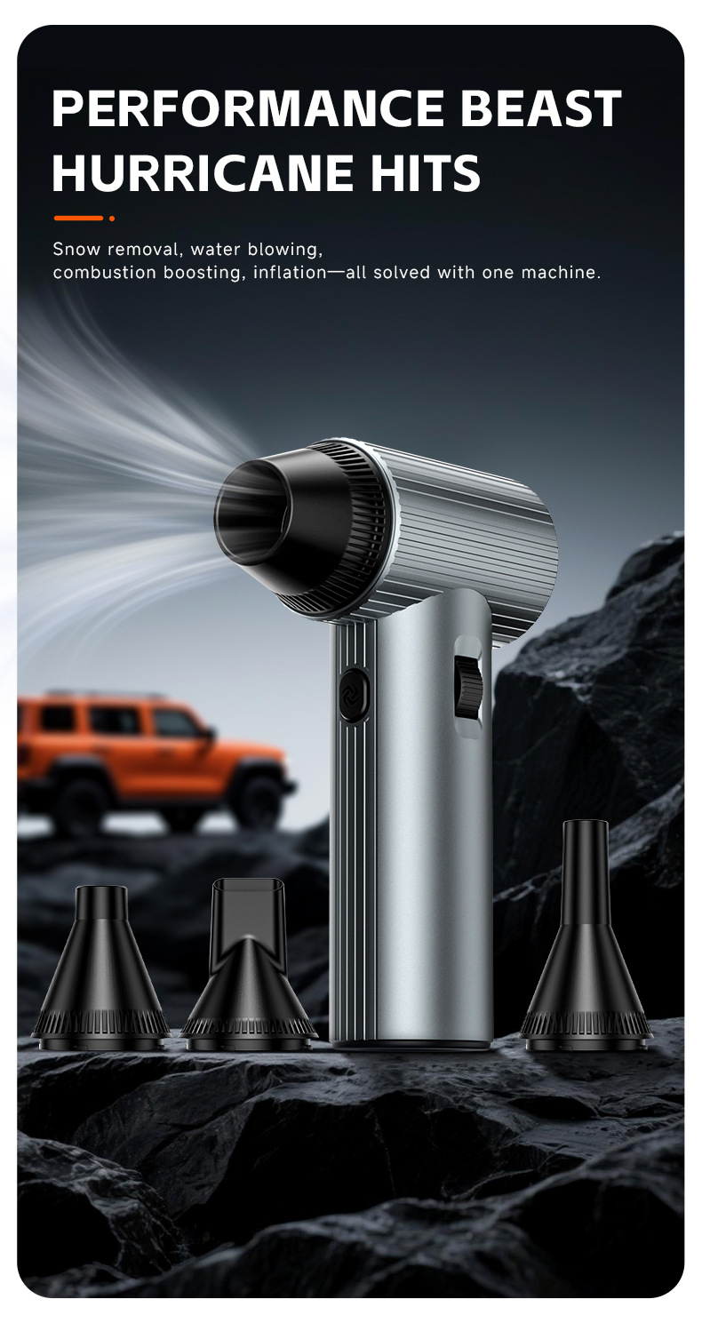 Compact Portable Turbo Fan & Air Blower - Cordless & Powerful