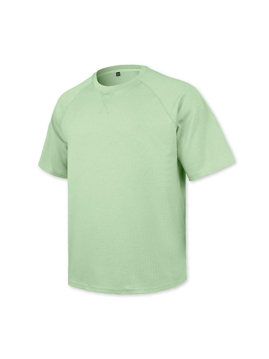 Men's Waffle Knit Short Sleeve Raglan T-Shirt