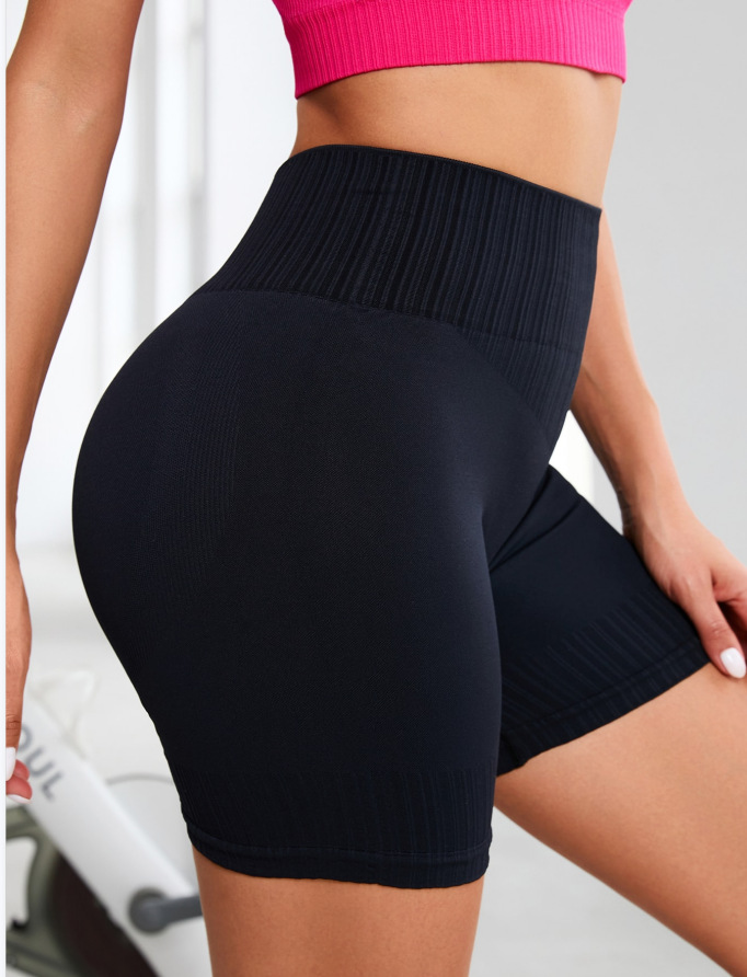 High-Waisted Slimming Quickdry Yoga Shorts with Hip-Lifting S-Shape Function for Women