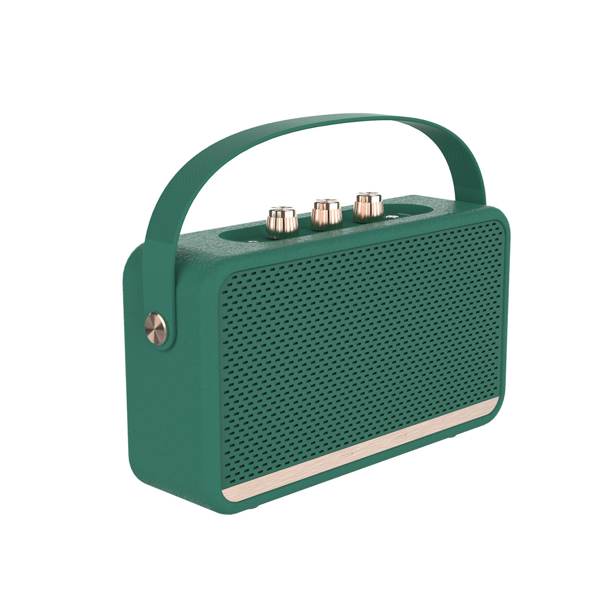 Retro Portable Bluetooth Speaker 20W HiFi Audio, Deep Bass, IPX7 Waterproof, 15H Playtime, 30ft Wireless Range, Vintage Travel Speaker with Strap