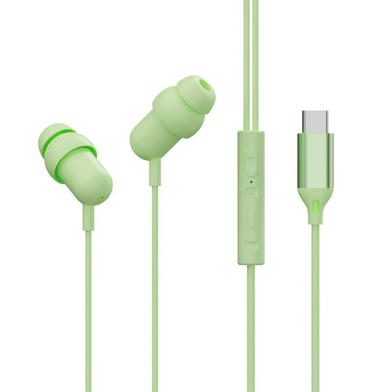Wired In-Ear Earbuds with HD Microphone, Built-in Volume Slider & Soft Silicone Tips, 3.5mm / Type-C Universal Fit