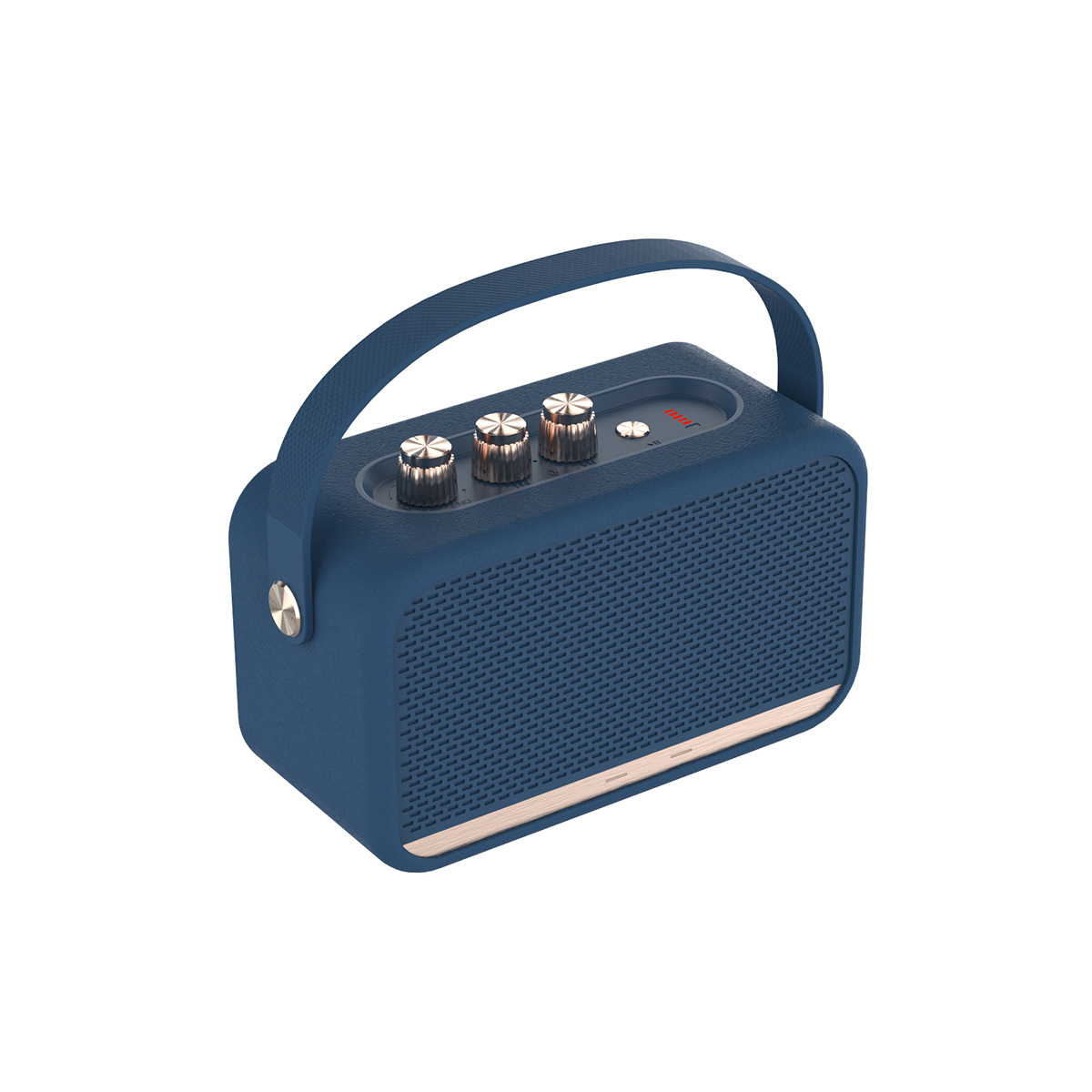 Retro Portable Bluetooth Speaker, Powerful Hi-Res Audio with Deep Bass, Extended Playtime Battery, Vintage Wireless Outdoor Sound with Carry Strap