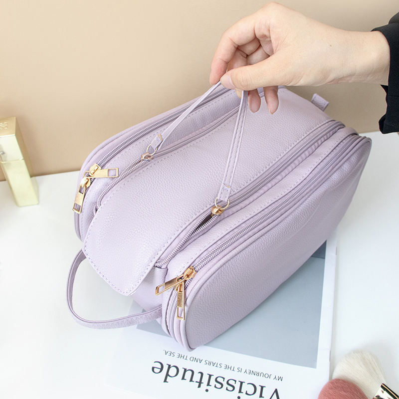 Travel Makeup Bag Organizer - Multi-Compartment Cosmetic Pouch