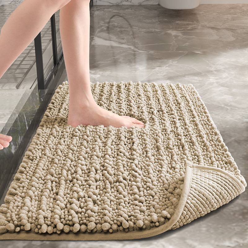 Soft Chenille Absorbent Non-Slip Bath Mat for Bathroom