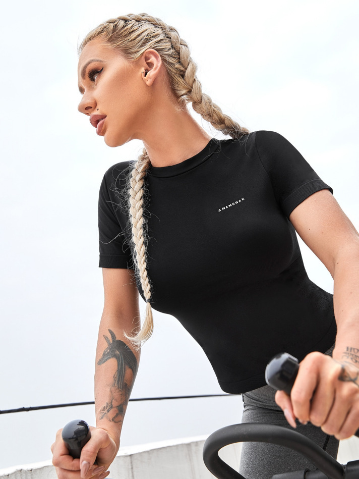 Slimming Quick-Dry Fitness T-Shirt with Sexy S-Shape Fit for Women