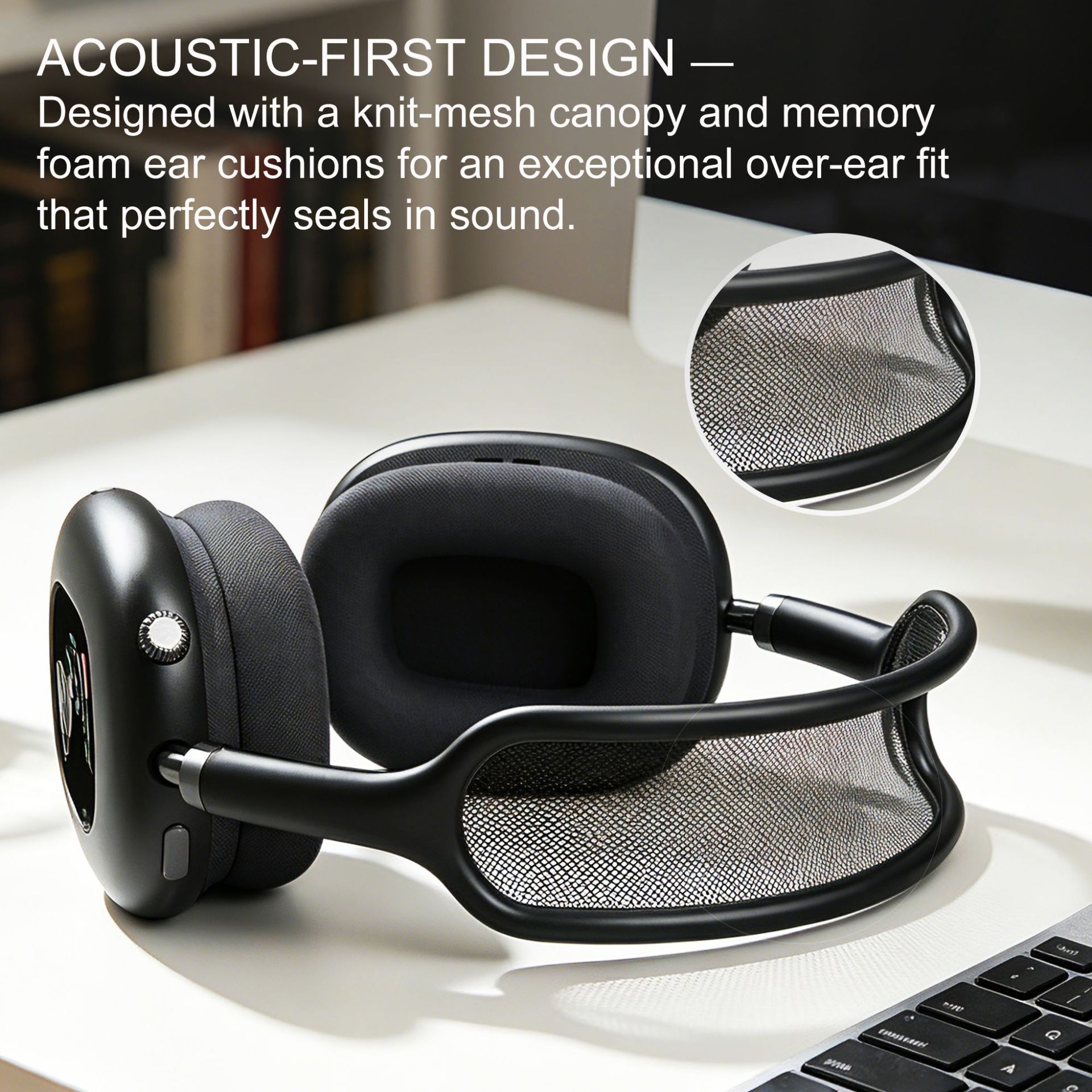 Smart Wireless Bluetooth Headphones with RGB Digital Display & Card Reader - AKZ 619