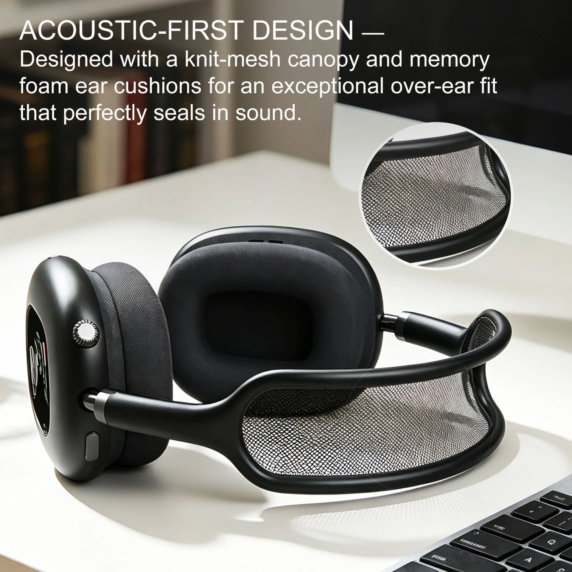Smart Wireless Bluetooth Headphones with RGB Digital Display & Card Reader - AKZ 619