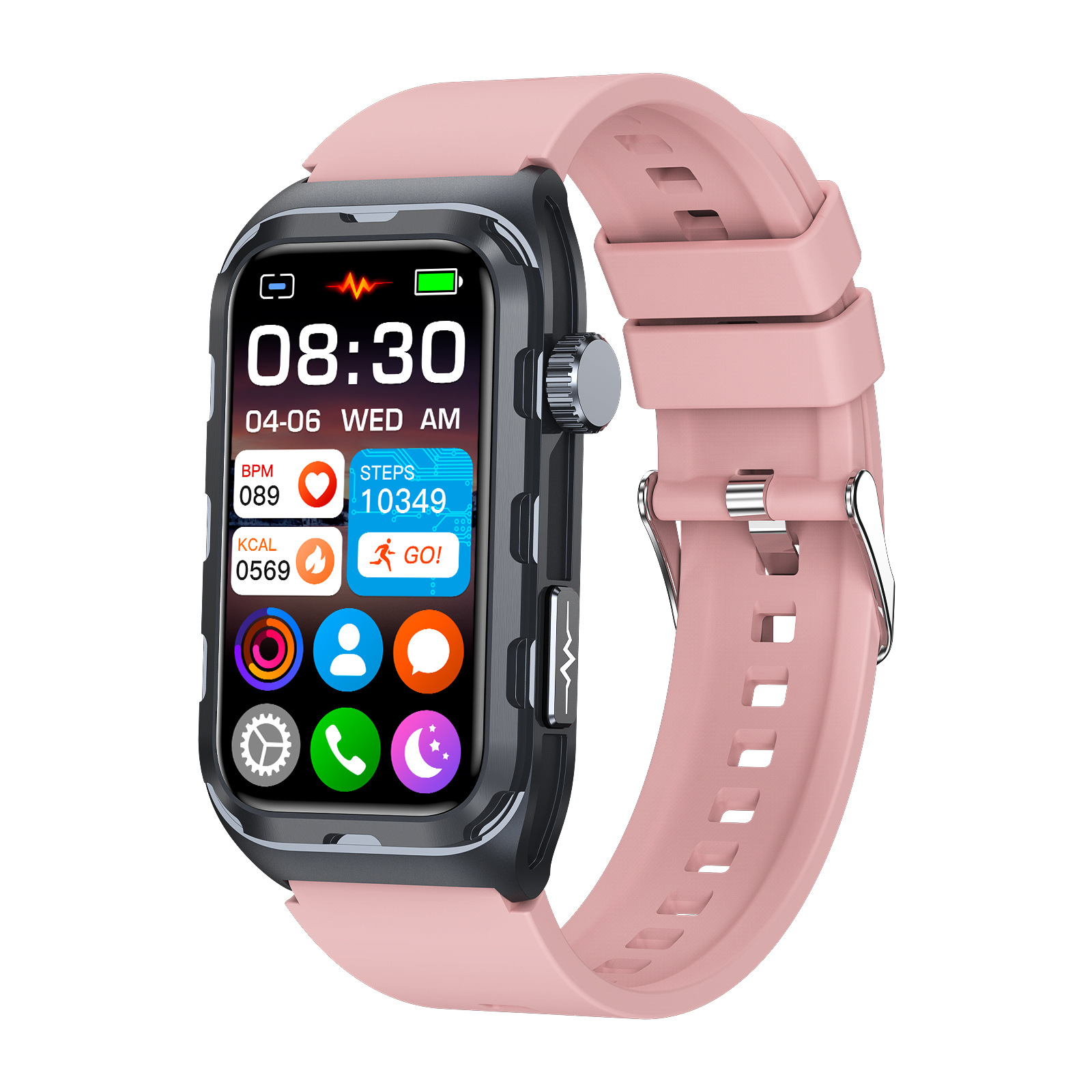 TK79 ECG Smart Watch with Rectangular AMOLED Display & Health Tracker